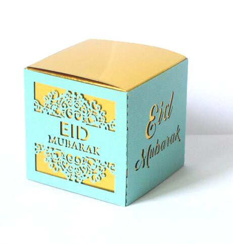 Eid Mubarak Candy Boxes - Light Teal (Set of 3)、mySite、topwebapps
