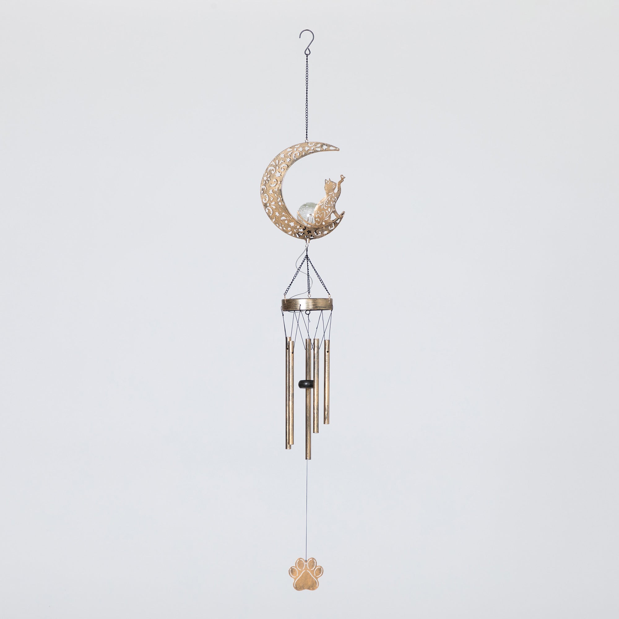 Pet Crescent Moon Solar Wind Chime、mySite、camillekostekn