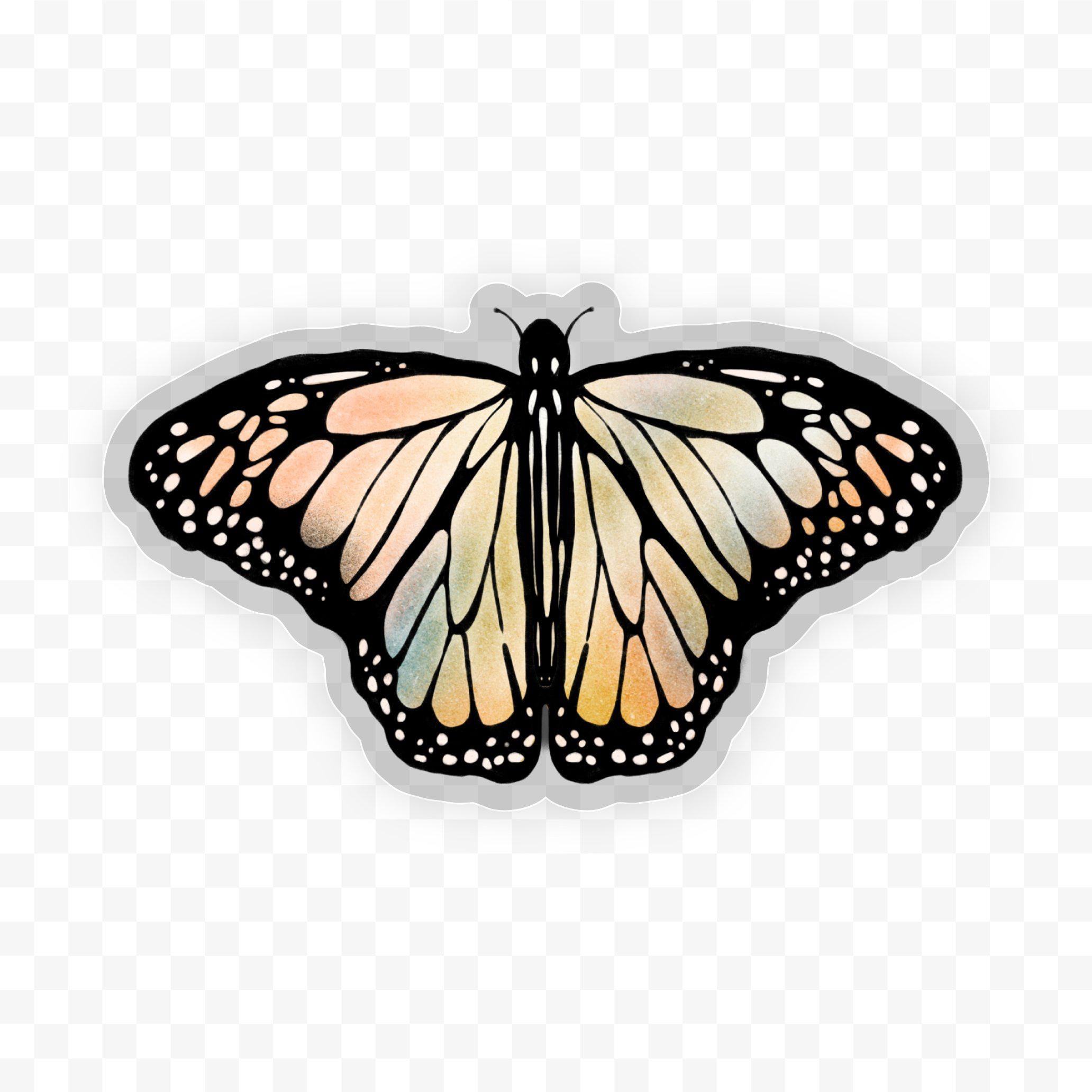  Aesthetic Butterfly Clear Sticker、mySite、elrpsem3k