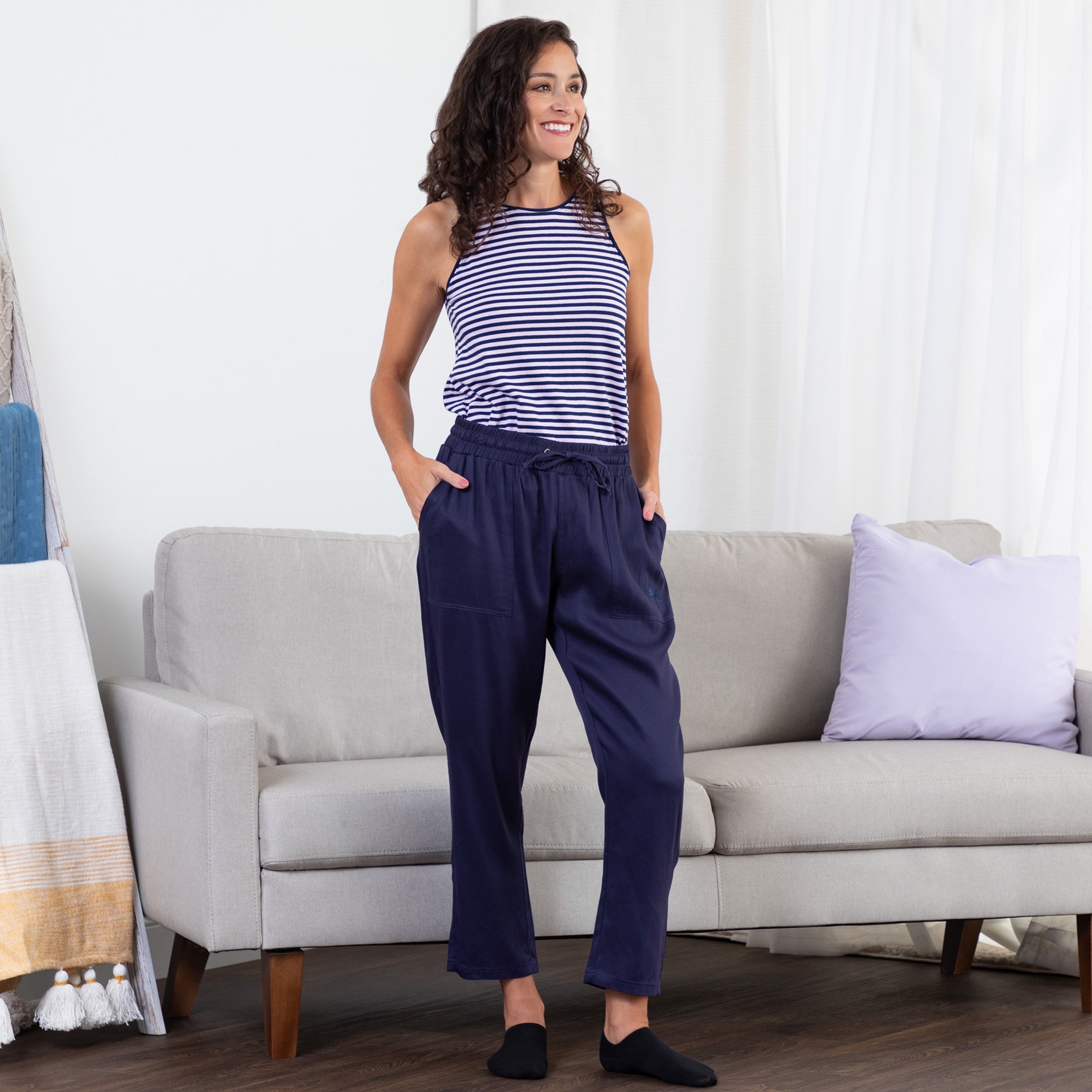 Paw Print Lightweight Ankle Pants、mySite、camillekostekn