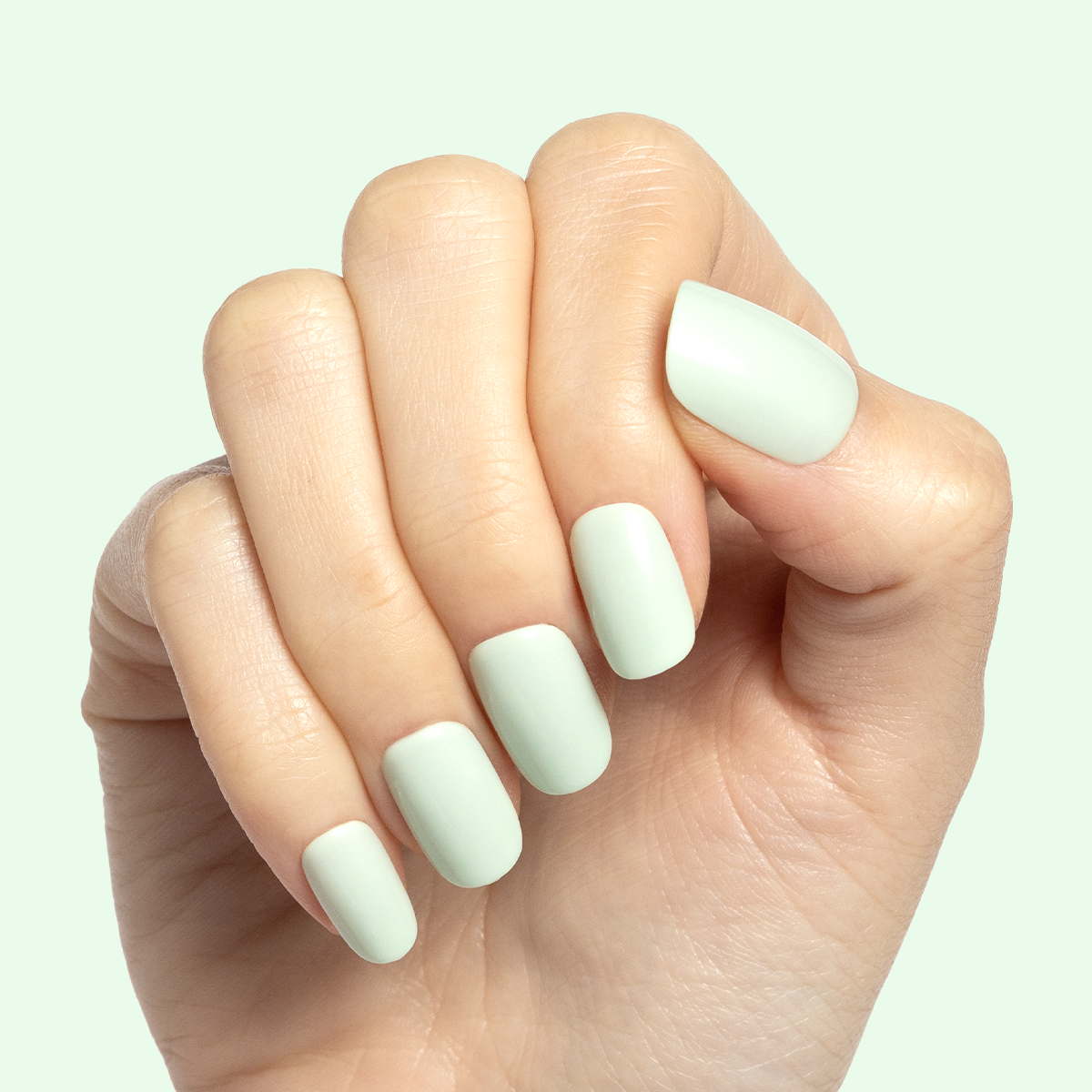 Seafoam | Short | Squoval - Tab Press-On、mySite、solidvoid