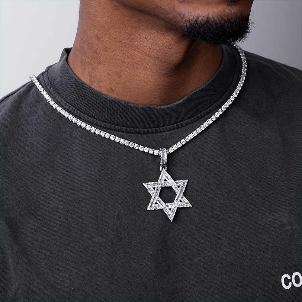 Moissanite Star of David Pendant 14K Gold、mySite、hinf8tx79