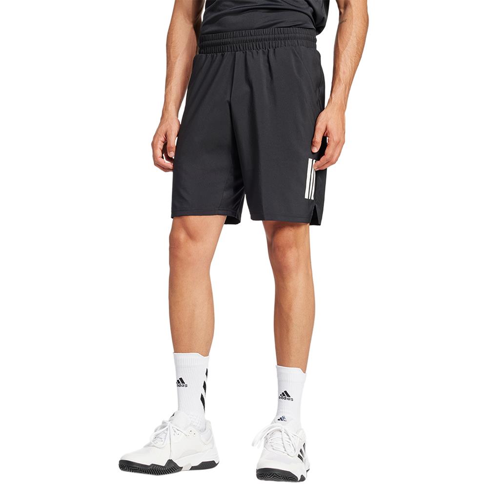 adidas Men's Club 3 Stripe 9 Short - Black