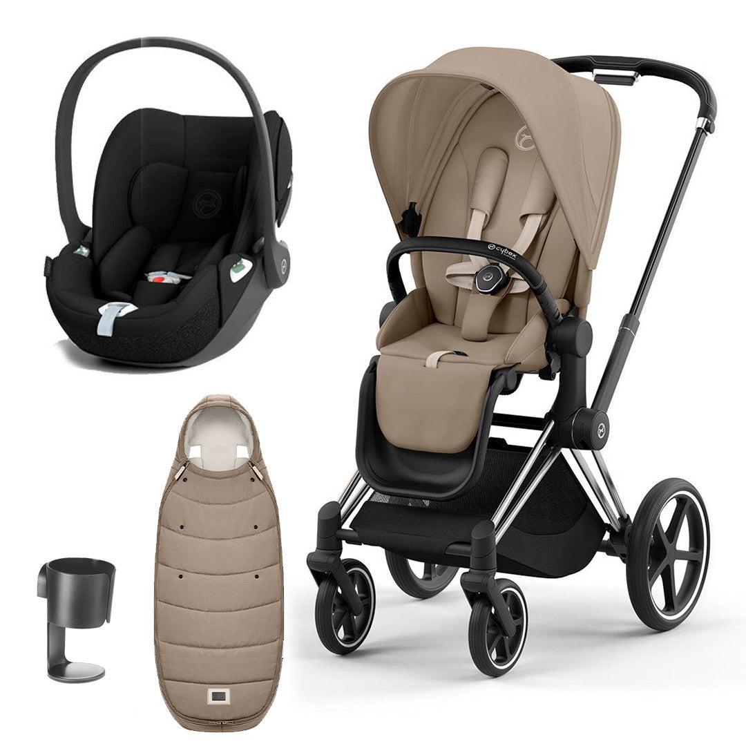  CYBEX Priam Cloud T Ultimate Travel System - Cozy Beige/Black、mySite、merchandisen