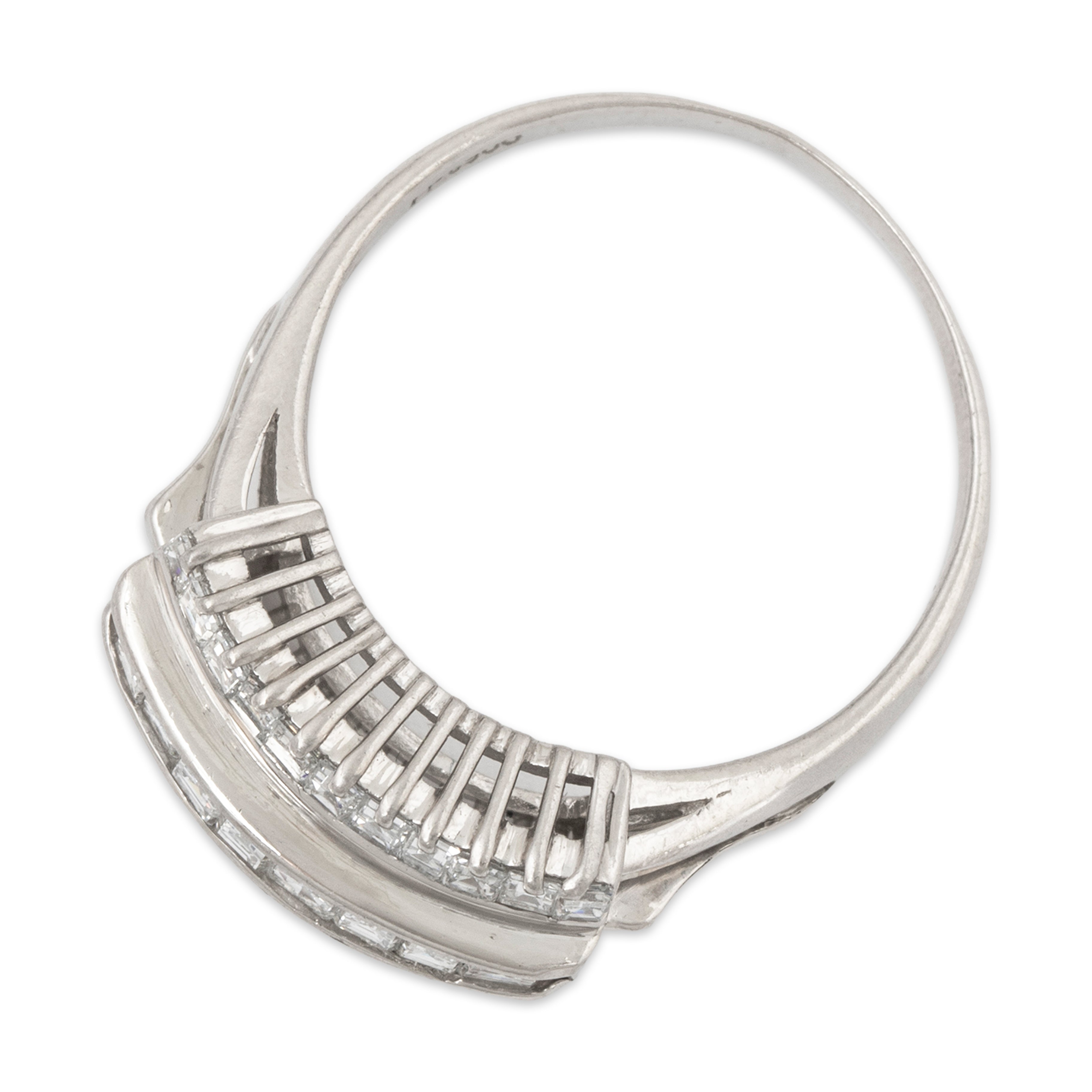 Vintage Platinum 1cttw Diamond Channels of Light Statement Ring 7.25、mySite、hinf8tx79