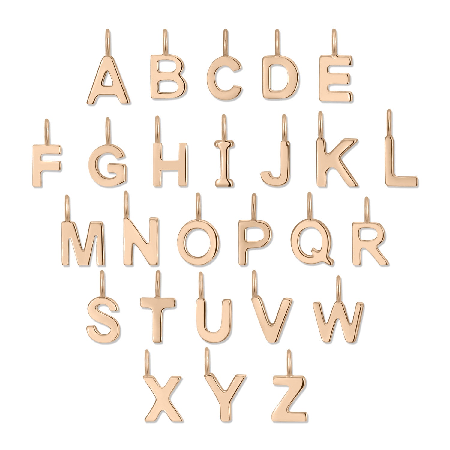 Permanent Jewelry Initial Letter Charm Set (A-Z)、mySite、dreamappss