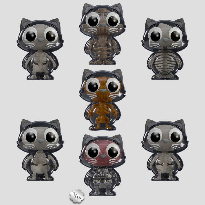  Kaleidos Creative Catscans (Bare Bones) Blind Box、mySite、greenlandpopulation