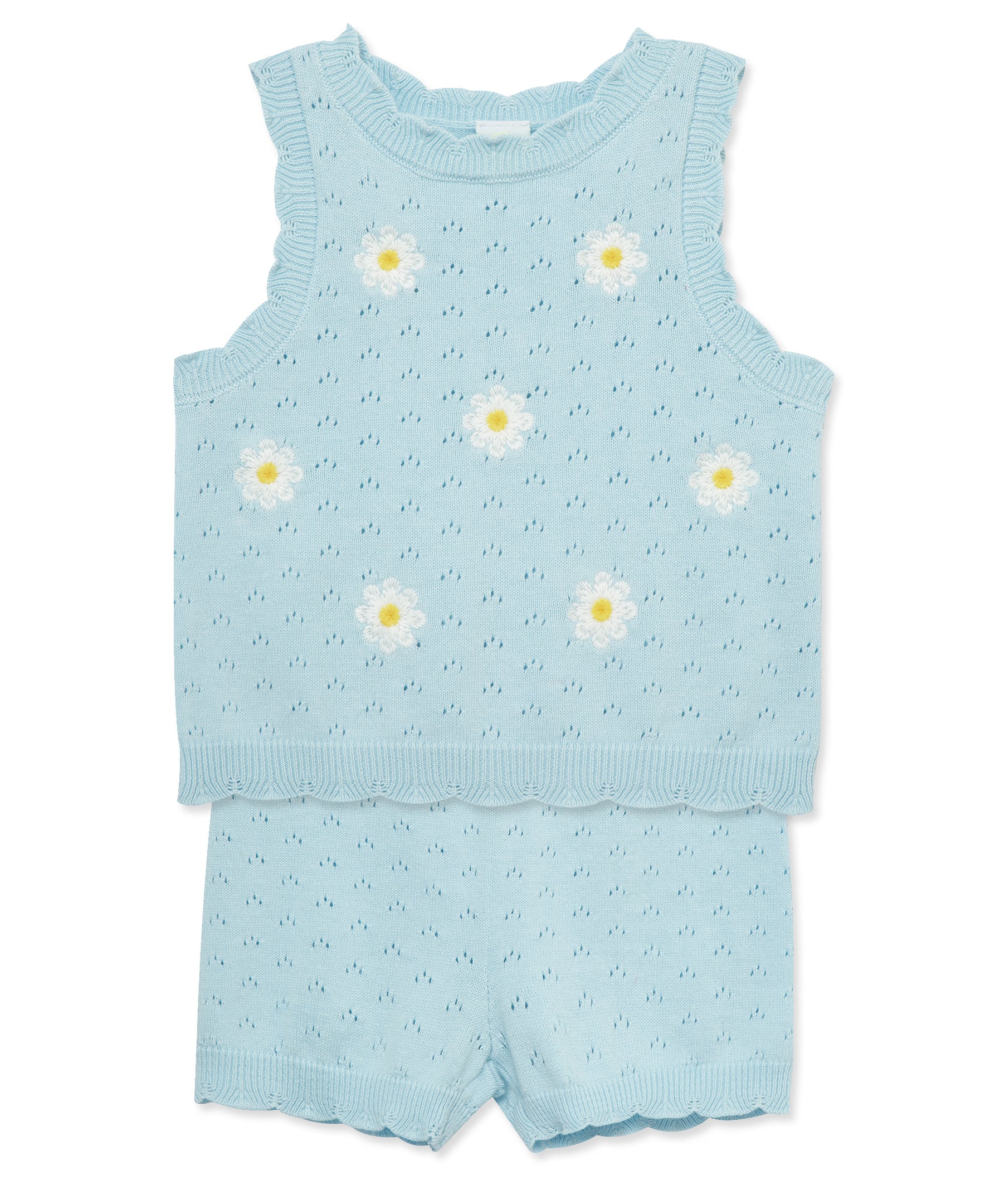  Daisy Pointelle Knit Short Set (2T-4T)、mySite、layawaytickets