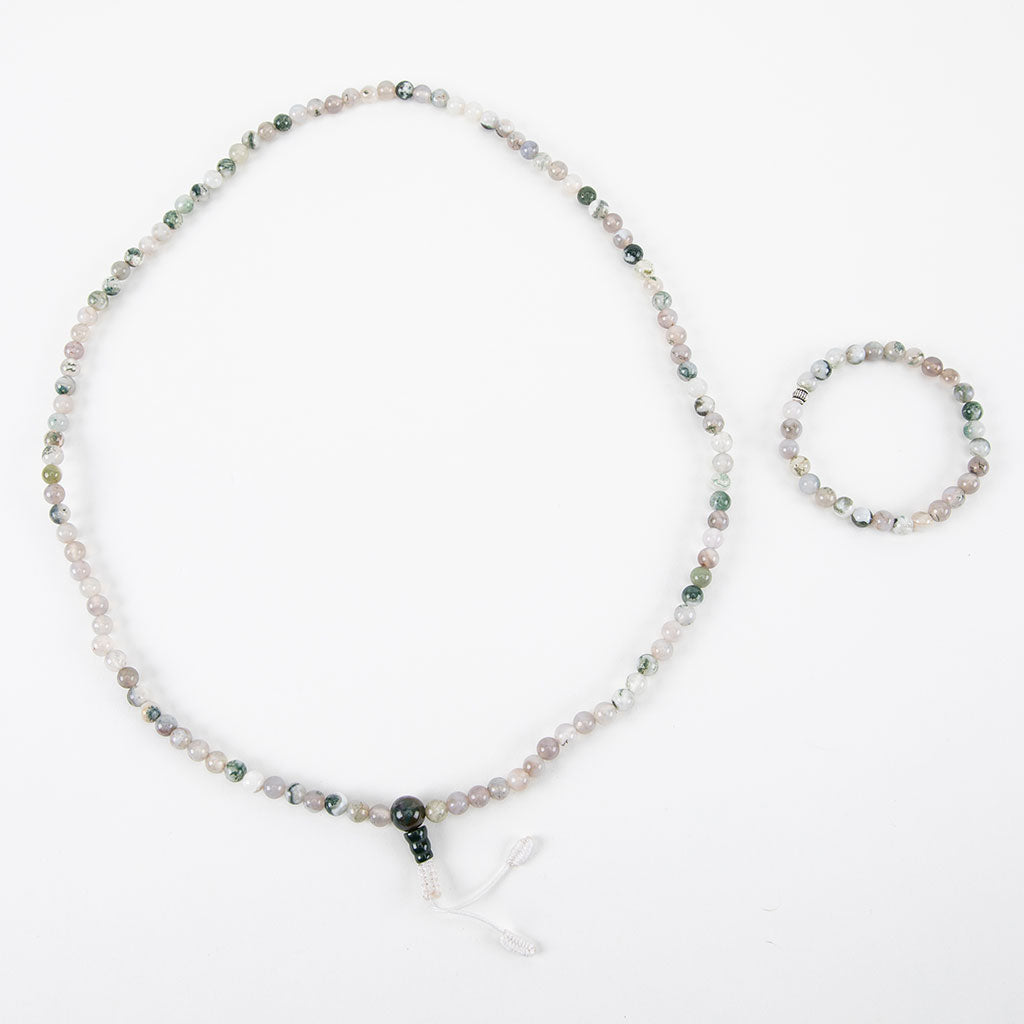 Moss Agate Mala Beads Set、mySite、topwebapps