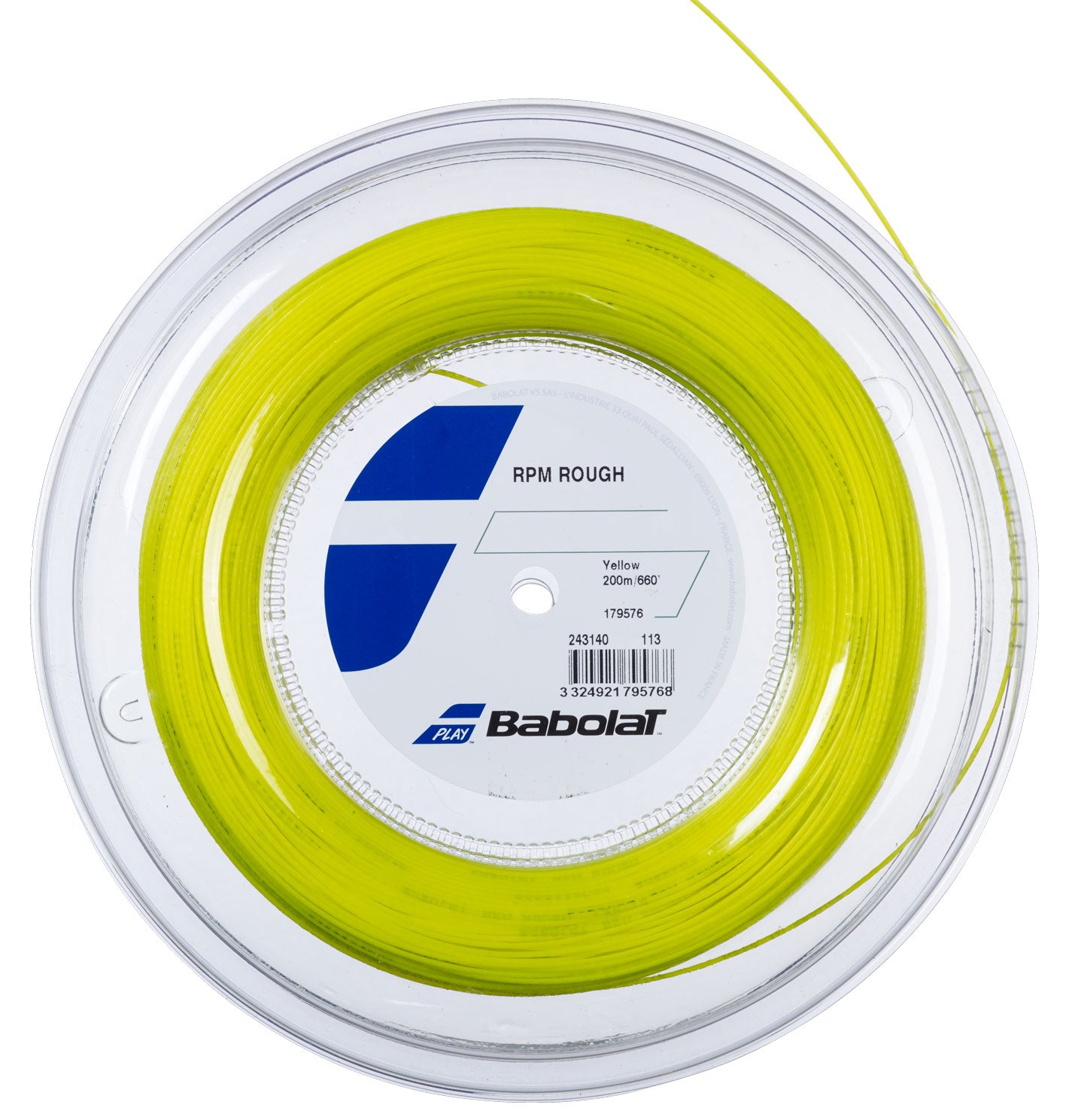 Babolat RPM Rough 17/1.25 Tennis String Reel (Yellow)