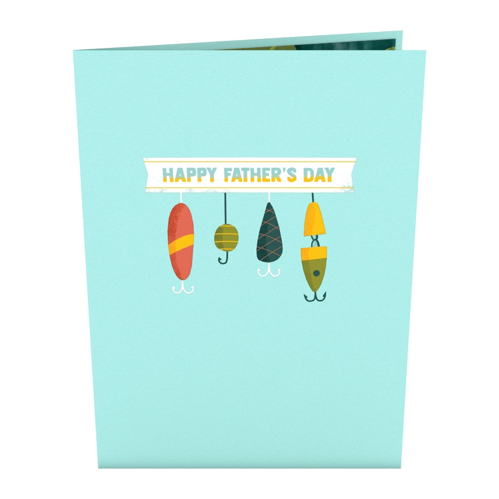 Father’s Day Fishing Bear Pop-Up Card、mySite、solidvoid