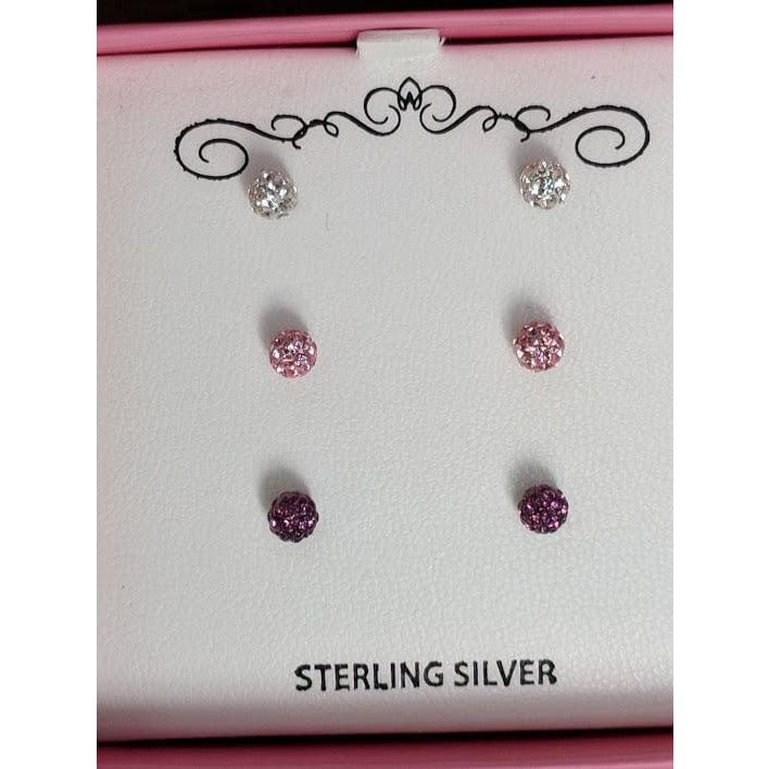 Girls' Sterling Silver Earring Sets、mySite、g9winljtr