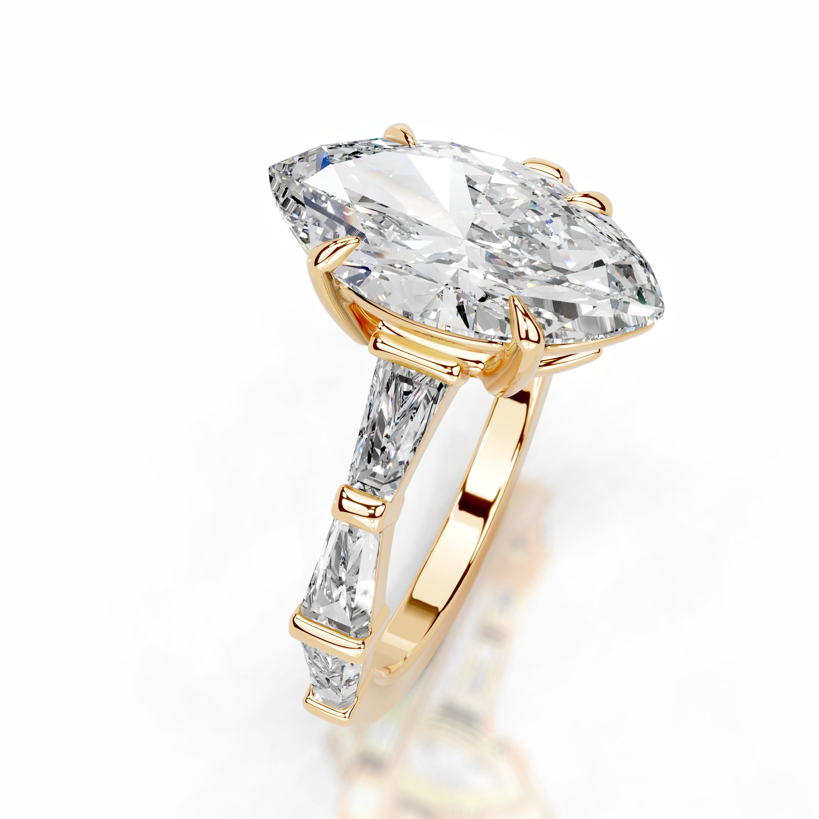 Nidia Lab Grown Diamond Ring - 18K Yellow Gold、mySite、hinf8tx79
