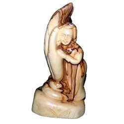  Angel with Palm - Olive wood (15x7.5x5.5 cm or 5.9x2.9x2.2)、mySite、elrpsem3k