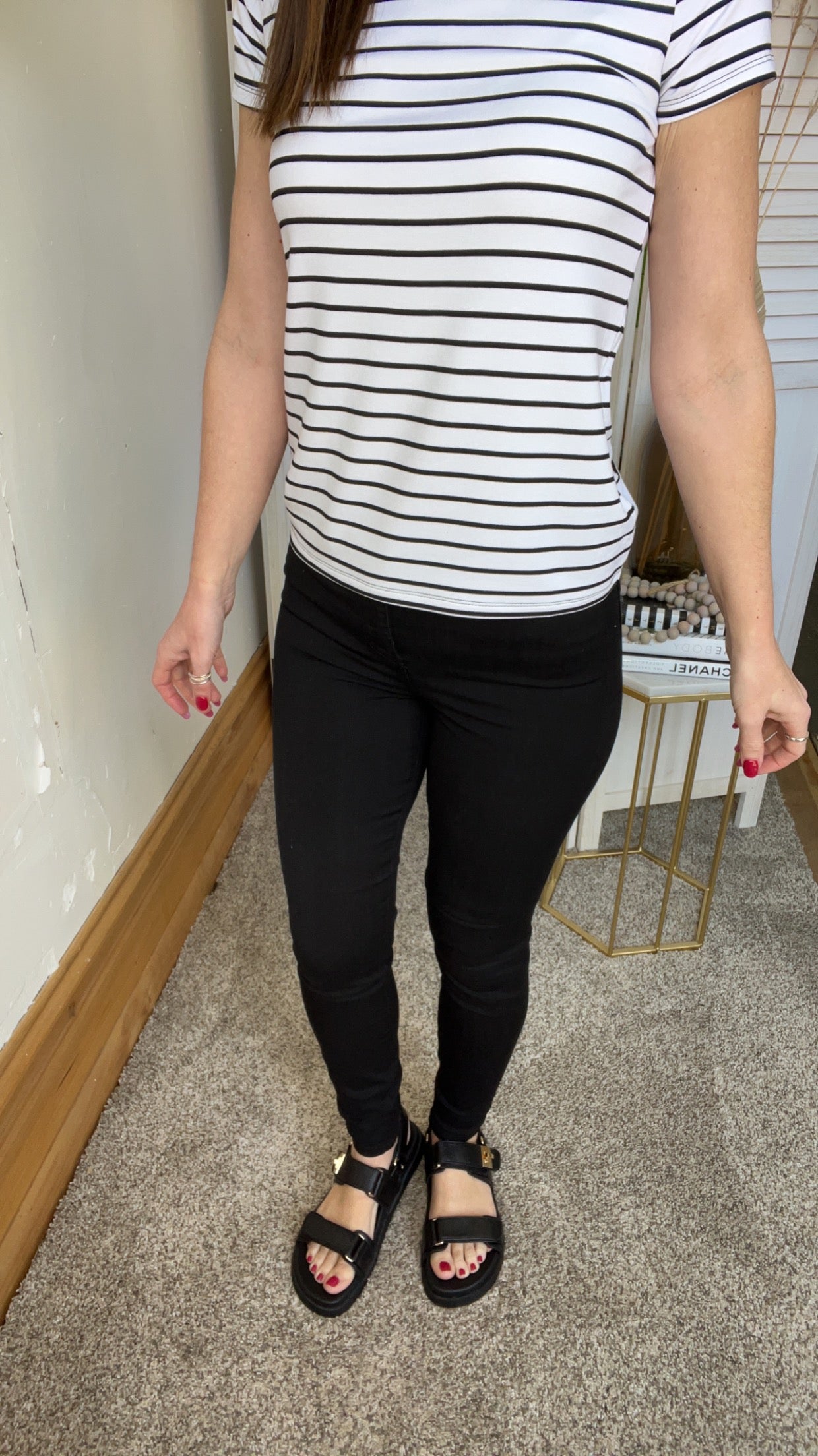 Abby High Rise Liverpool Ankle Skinny Black Jeans、mySite、garagedoors4me