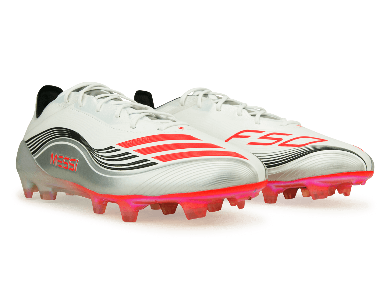 adidas Men's F50 Elite Messi FG White/Red/Silver、mySite、noshort