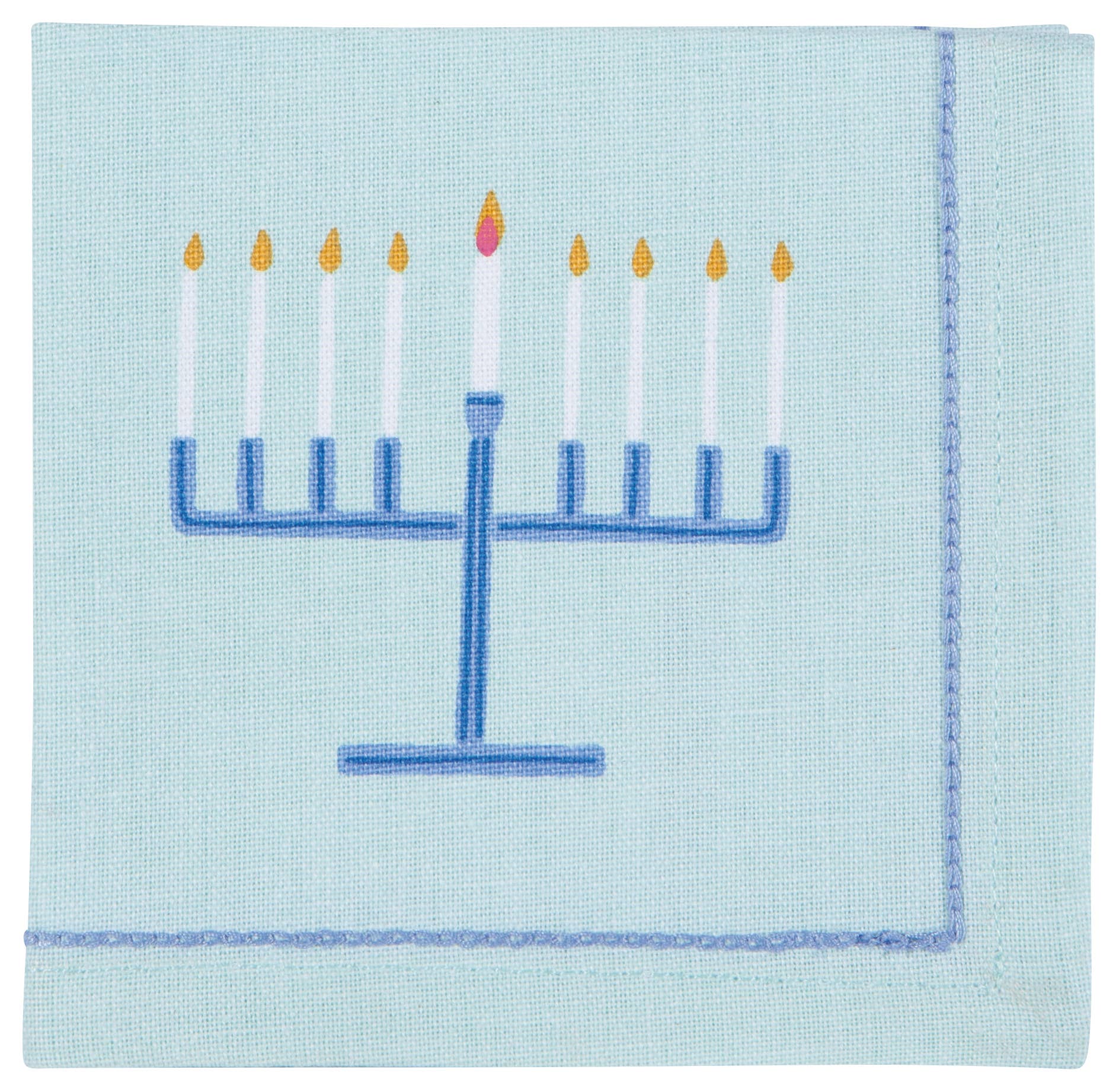Bright Hanukkah Embroidered Cotton Napkins - Set of 4、mySite、topwebapps