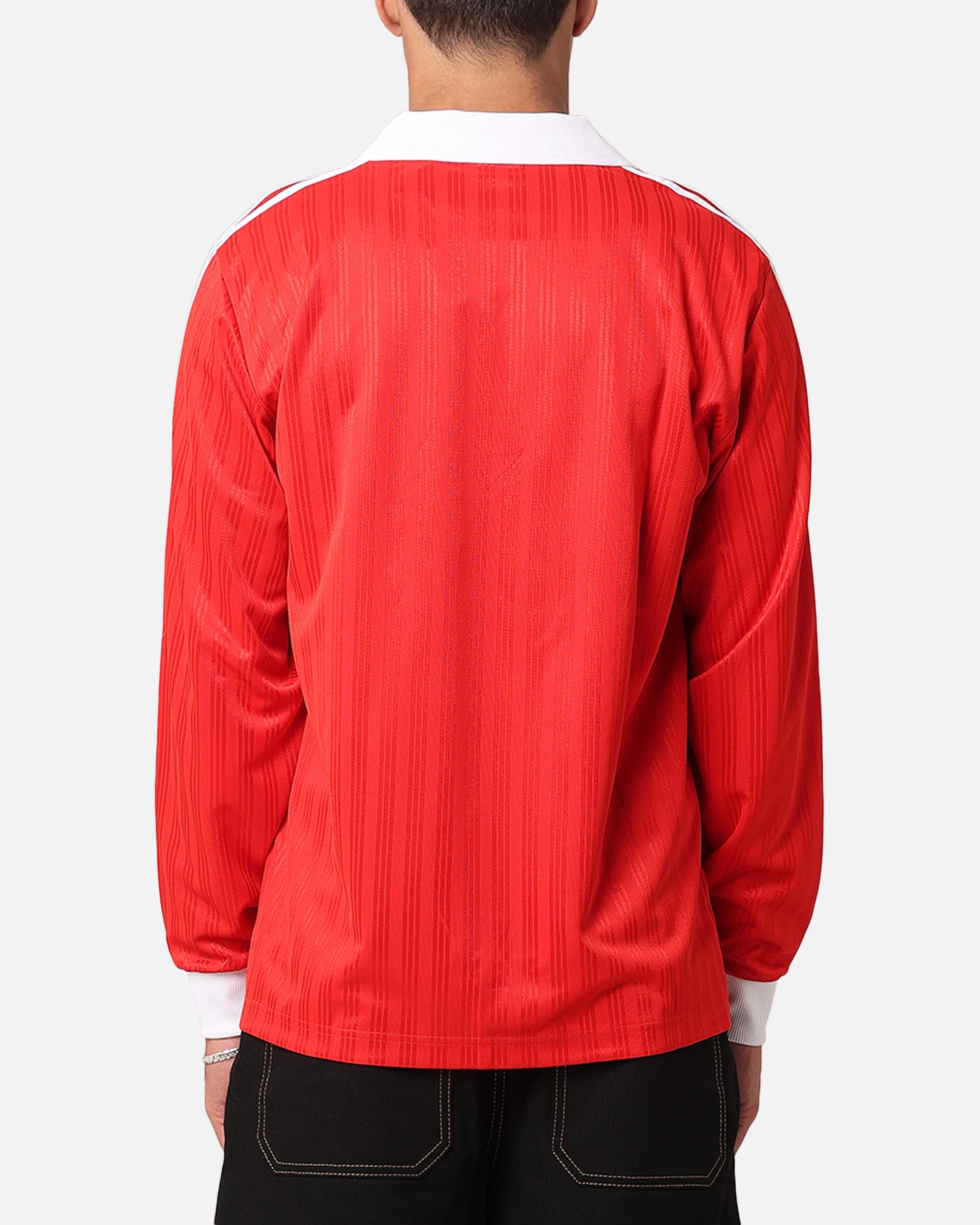 Adidas Pique Long Sleeve Football Polo Shirt Better Scarlet、mySite、zt4zffjzw