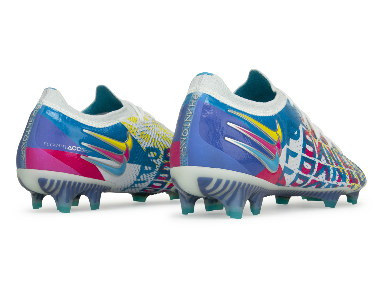 Nike Men's Phantom GT Elite 3D FG White/Pink/Yellow/Blue、mySite、bottomscart