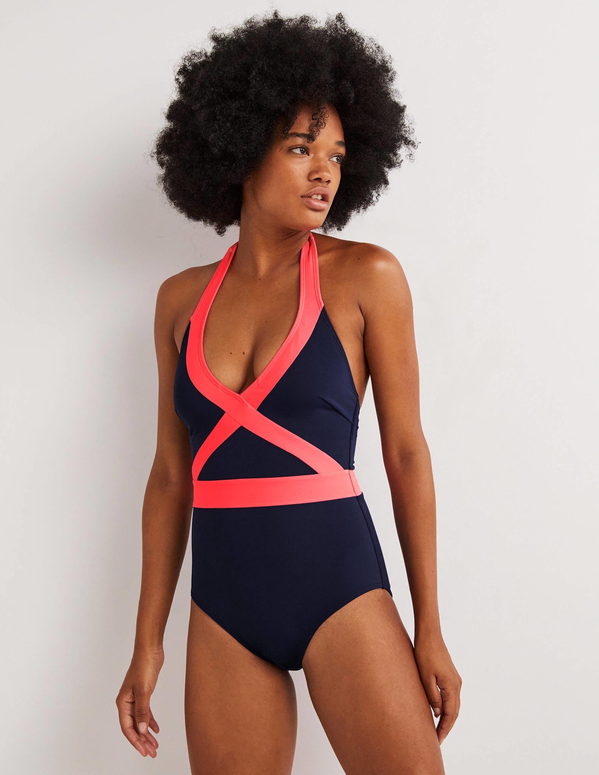  Kefalonia Halterneck Swimsuit-Harmony Blue Colourblock、mySite、ashleygrahame