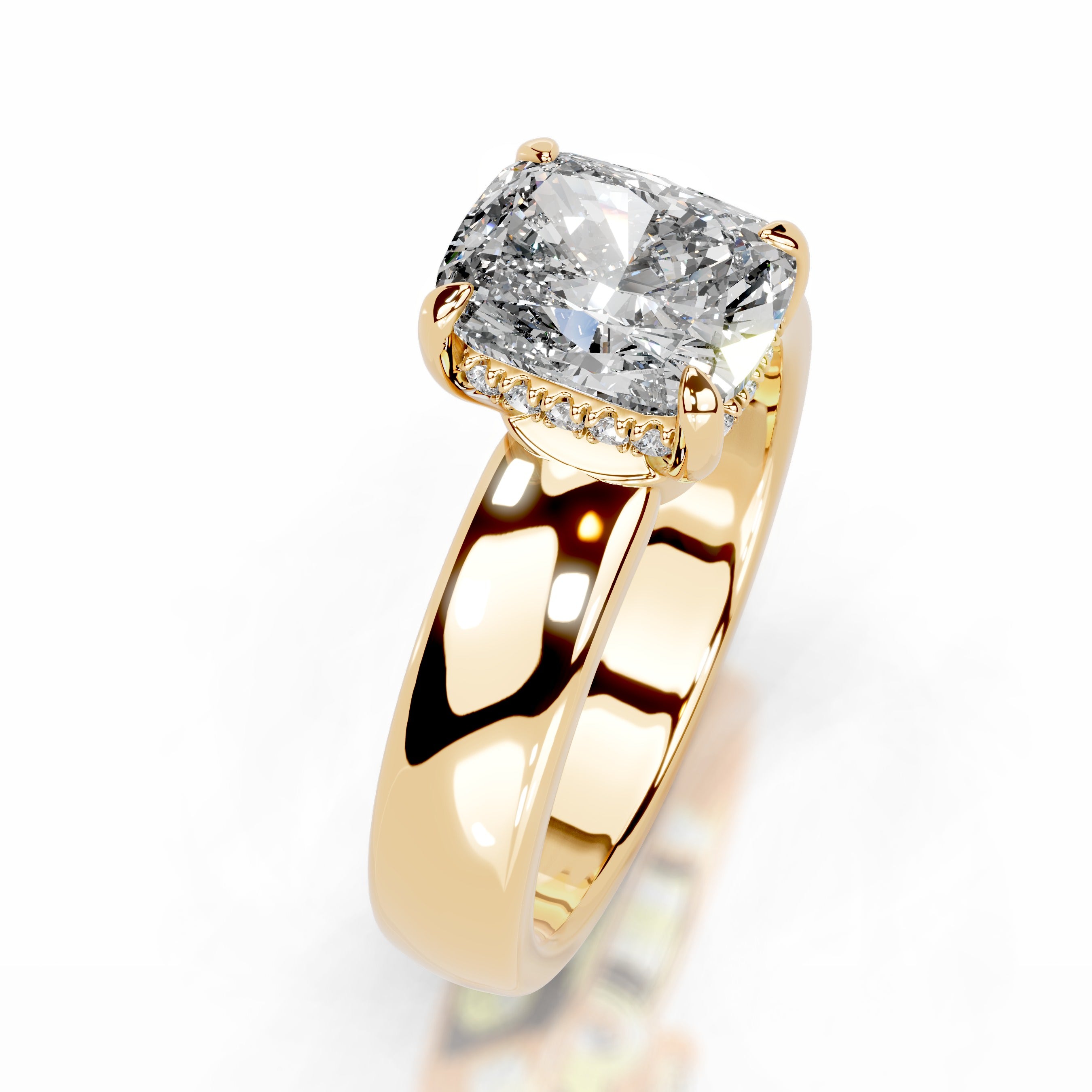 Lux Lab Grown Diamond Ring - 18K Yellow Gold、mySite、hinf8tx79