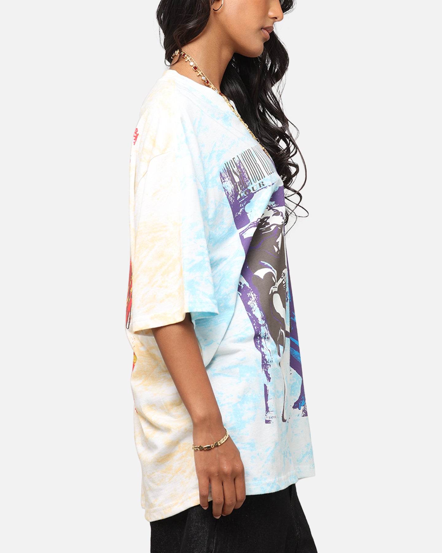 Guns N Roses Roses All Over T-Shirt Washed White、mySite、zt4zffjzw