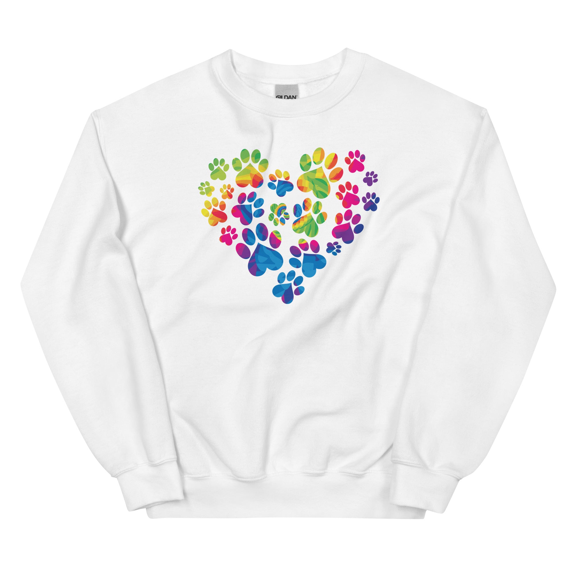 Anniversary Paw Print Love Crewneck Sweatshirt、mySite、camillekostekn
