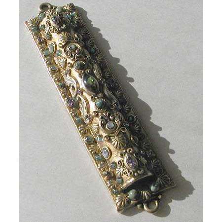 Michal Golan Abalone, African Turquoise & Tanzanite Mezuzah、mySite、topwebapps