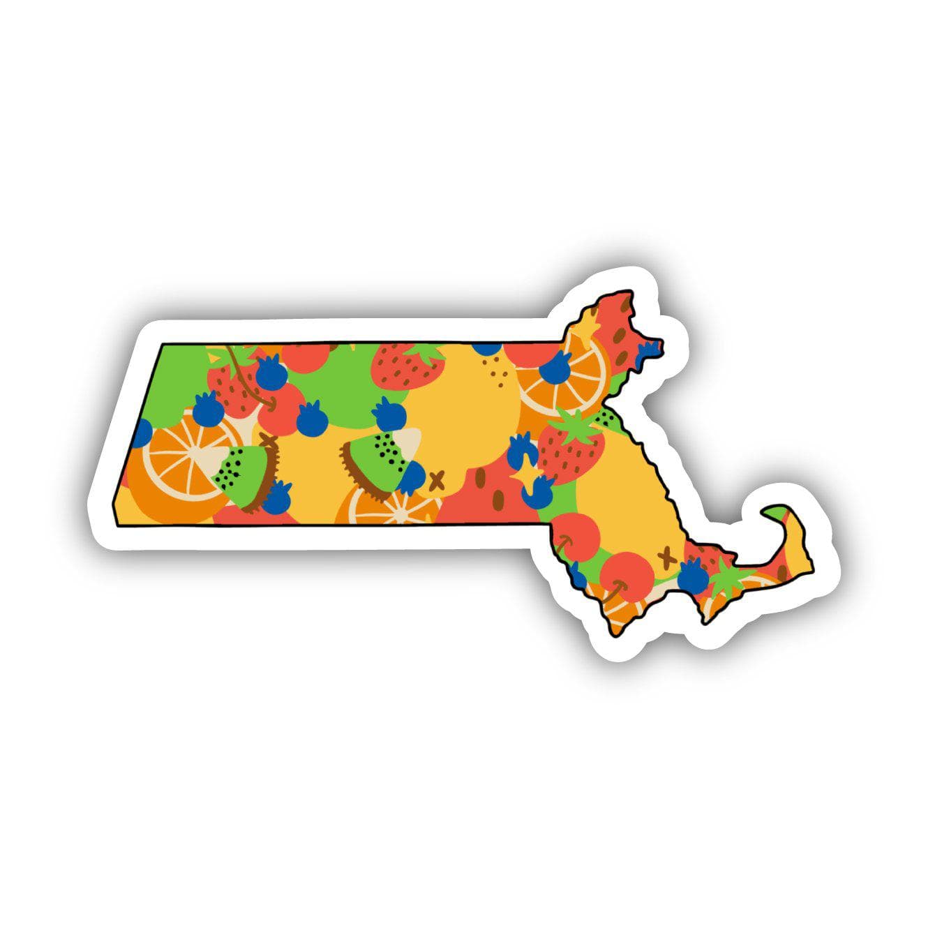  Massachusetts Fruit Pattern Sticker、mySite、elrpsem3k