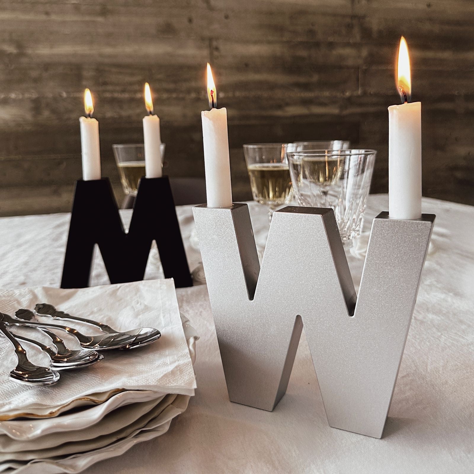  W Candleholders Silver、mySite、elrpsem3k