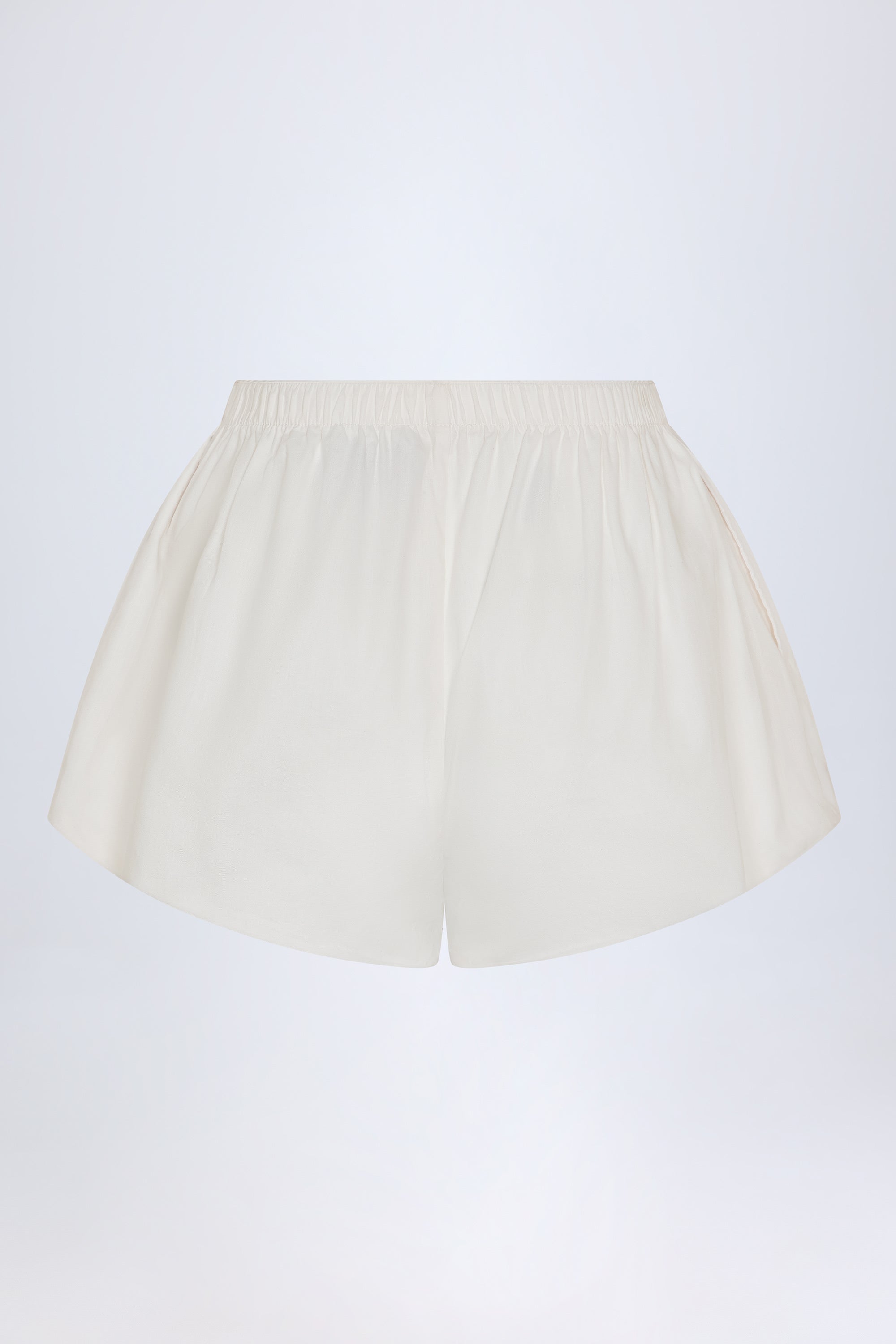  Tie-Front Mid-Rise Shorts in White、mySite、sugarbowlscore