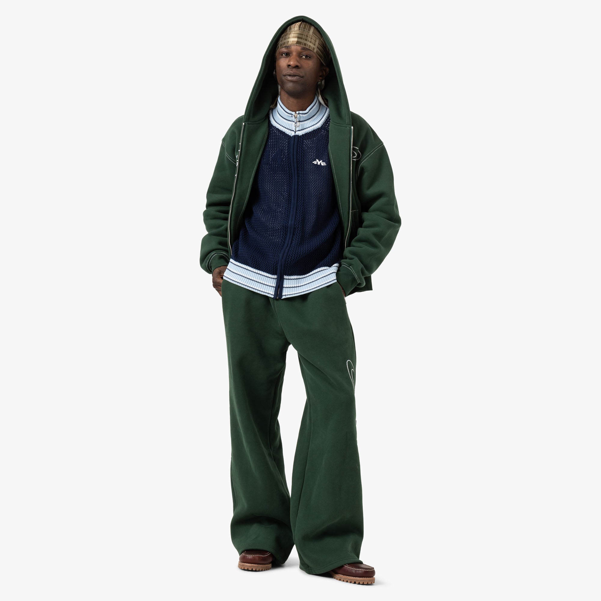  4YE Knit Track Jacket / Navy / White、mySite、merchandisen