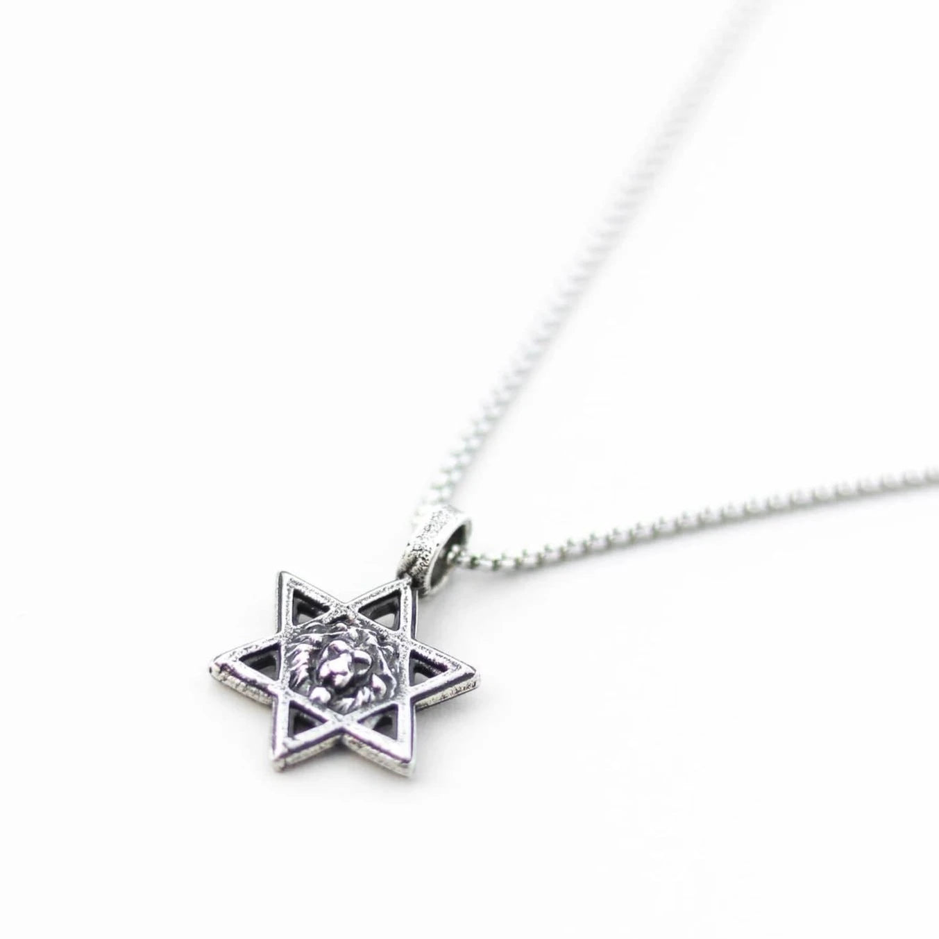 Silver Lion Magen David Necklace、mySite、topwebapps