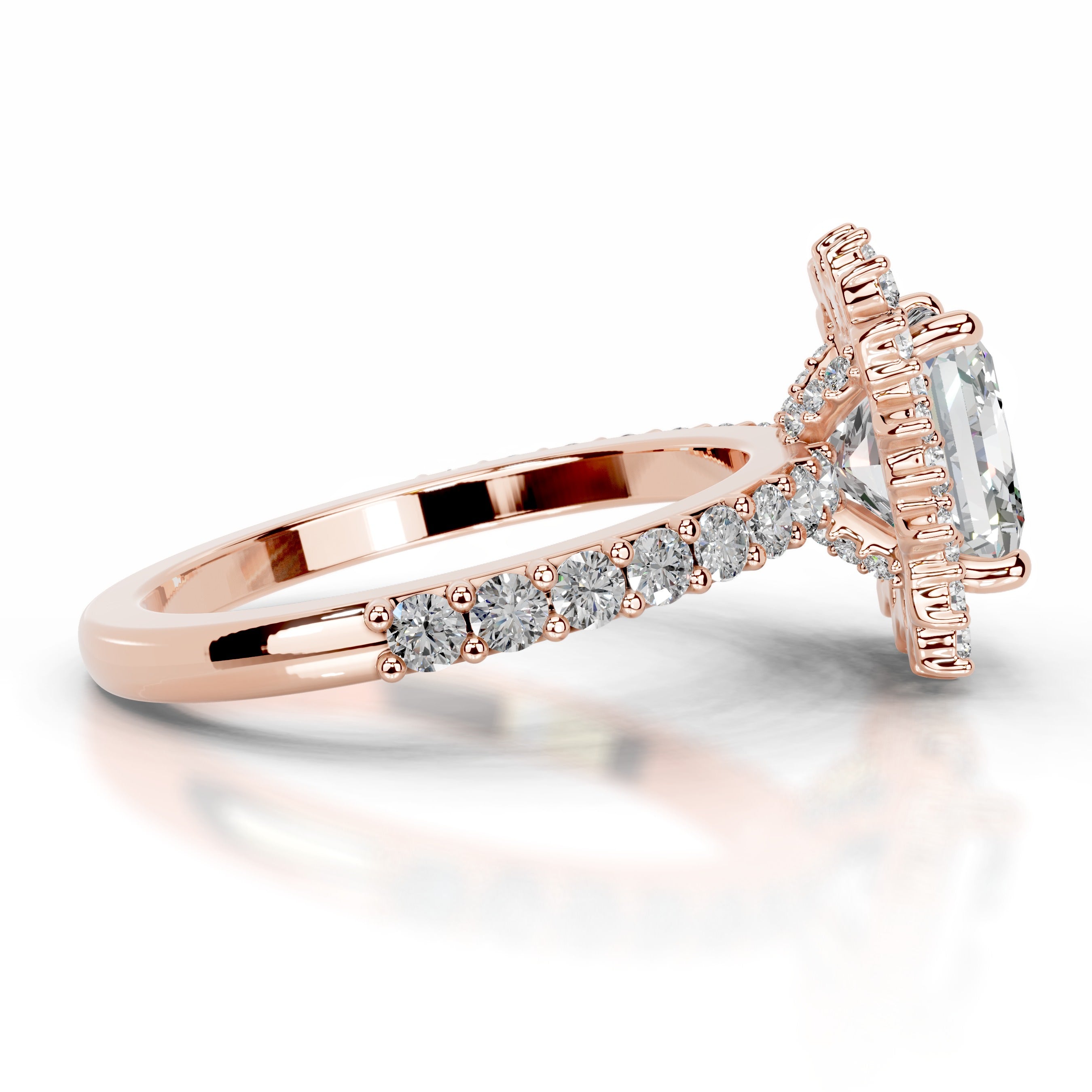 Gyda Moissanite & Diamond Ring - 14K Rose Gold、mySite、hinf8tx79