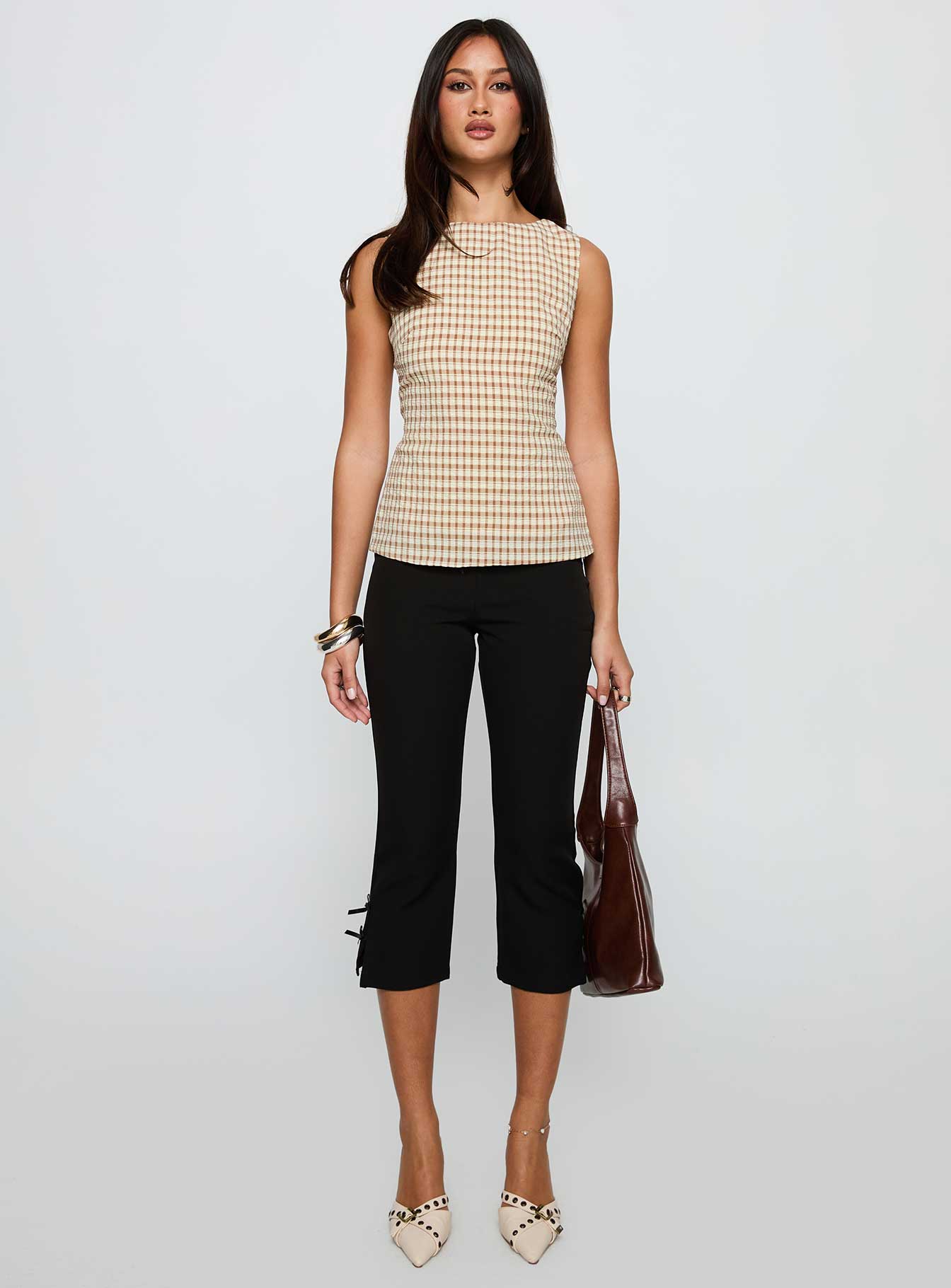 Michaud Top Brown Gingham、mySite、solidvoid