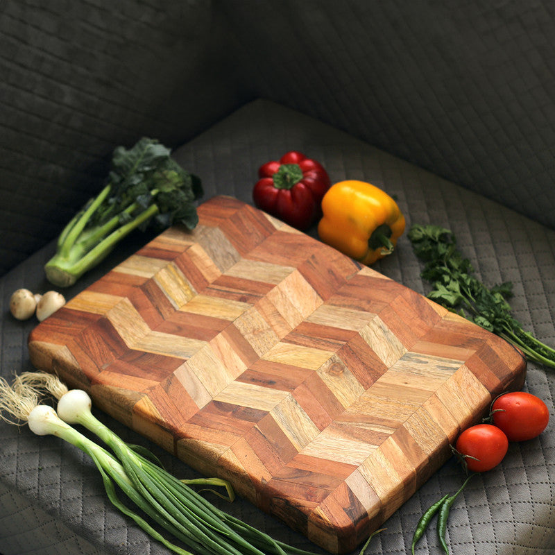 Wooden Chopping Board | 3D Pattern Cutting Board | Brown、mySite、camillekostekn