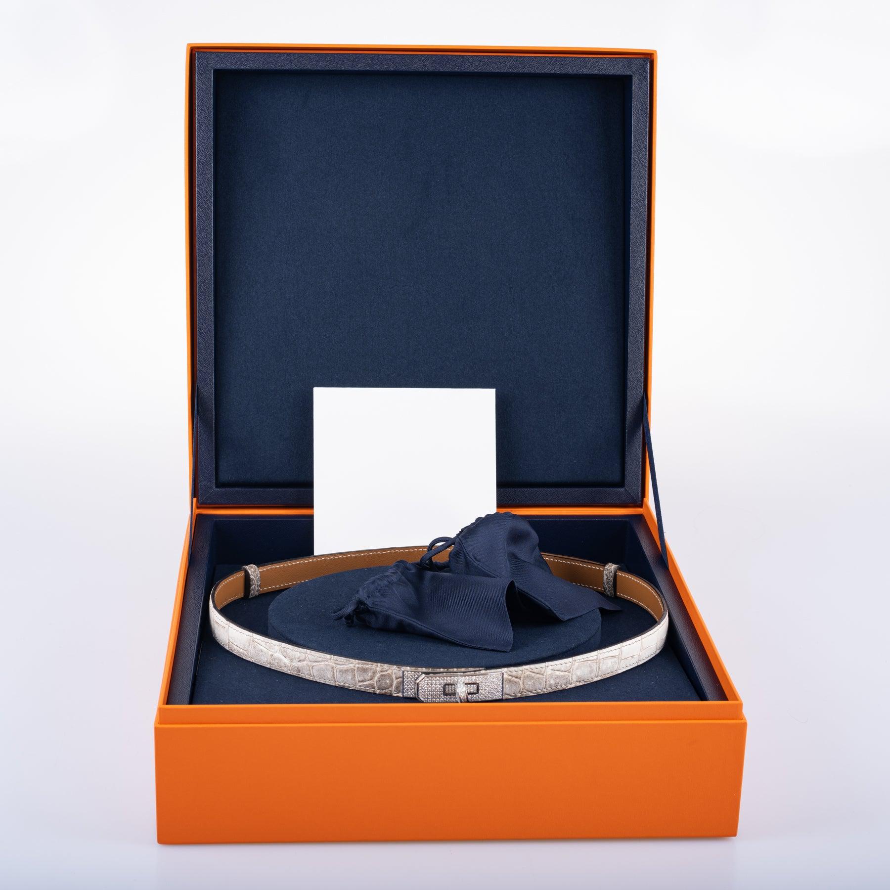 Hermès Diamond Himalaya Kelly Belt Matte Nilo Crocodile 18K White Gold & Diamond Hardware、mySite、garminoutage.com