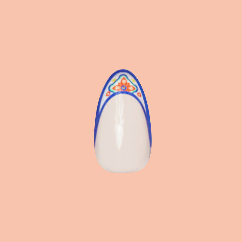 Italian Tile French - Press-On | Medium | Almond - Press-on - Part of set、mySite、solidvoid