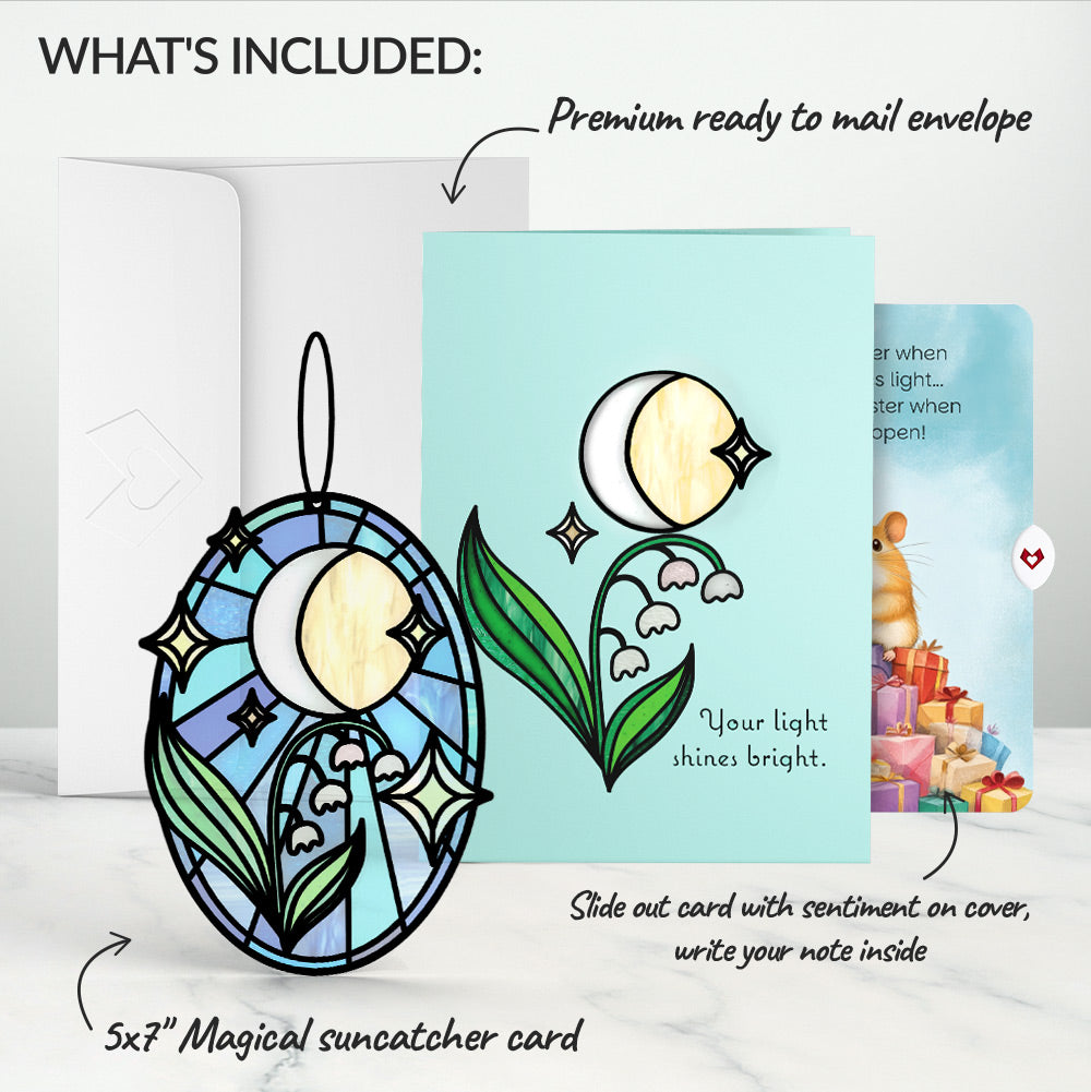 Shine Bright Twilight Bloom Birthday Suncatcher Card and Happy Hamster Sentiment Set、mySite、solidvoid