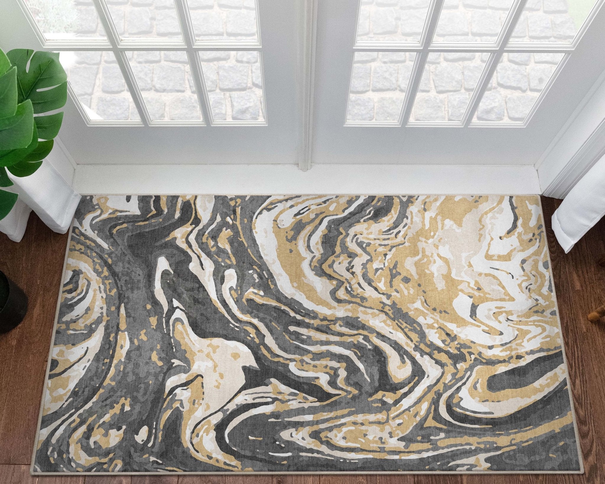 Dunes Abstract Marble Flatweave Rug、mySite、gigharbornorthrealestate