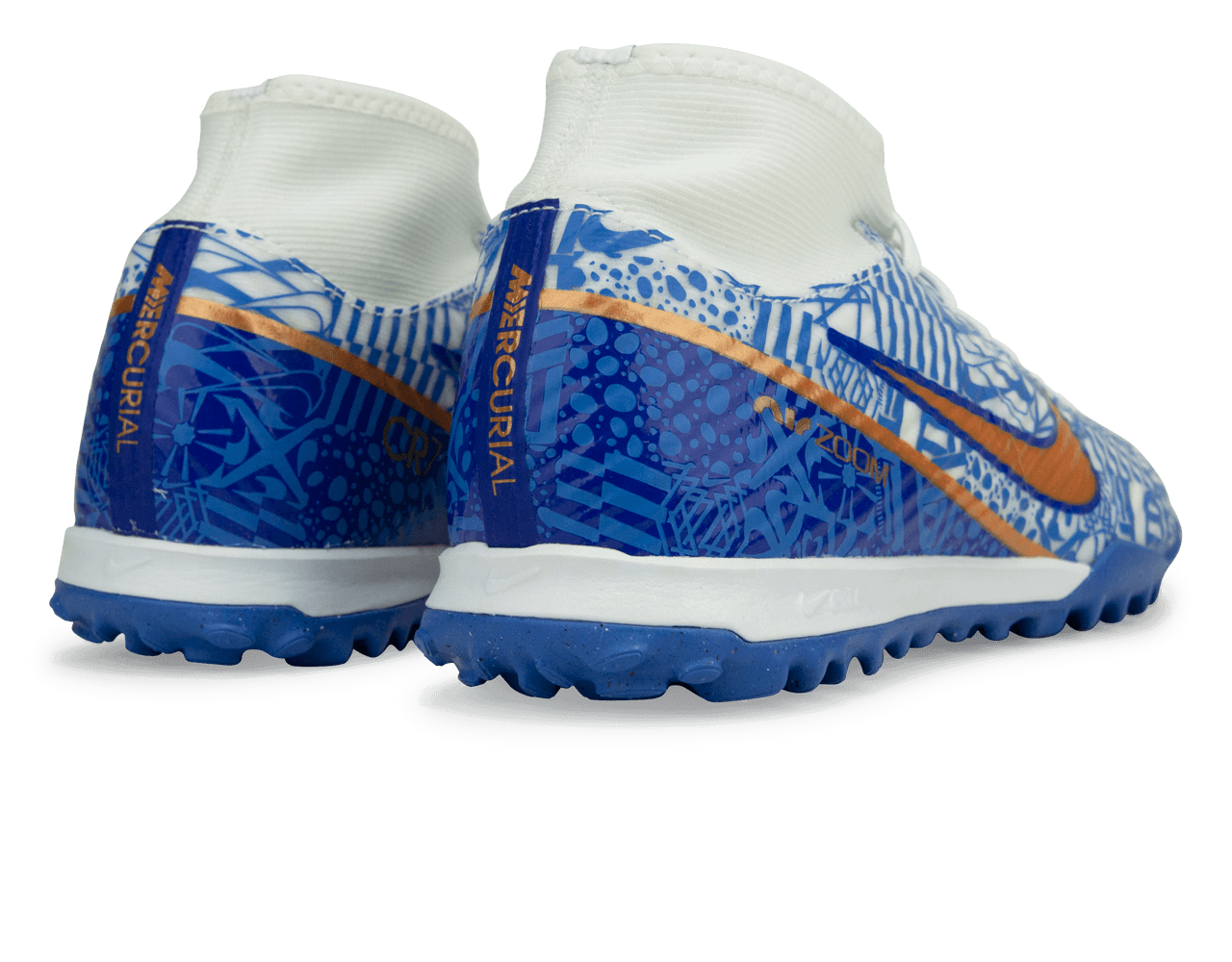 Nike Men's Zoom Mercurial Superfly 9 Academy CR7 TF White/Concord、mySite、bottomscart