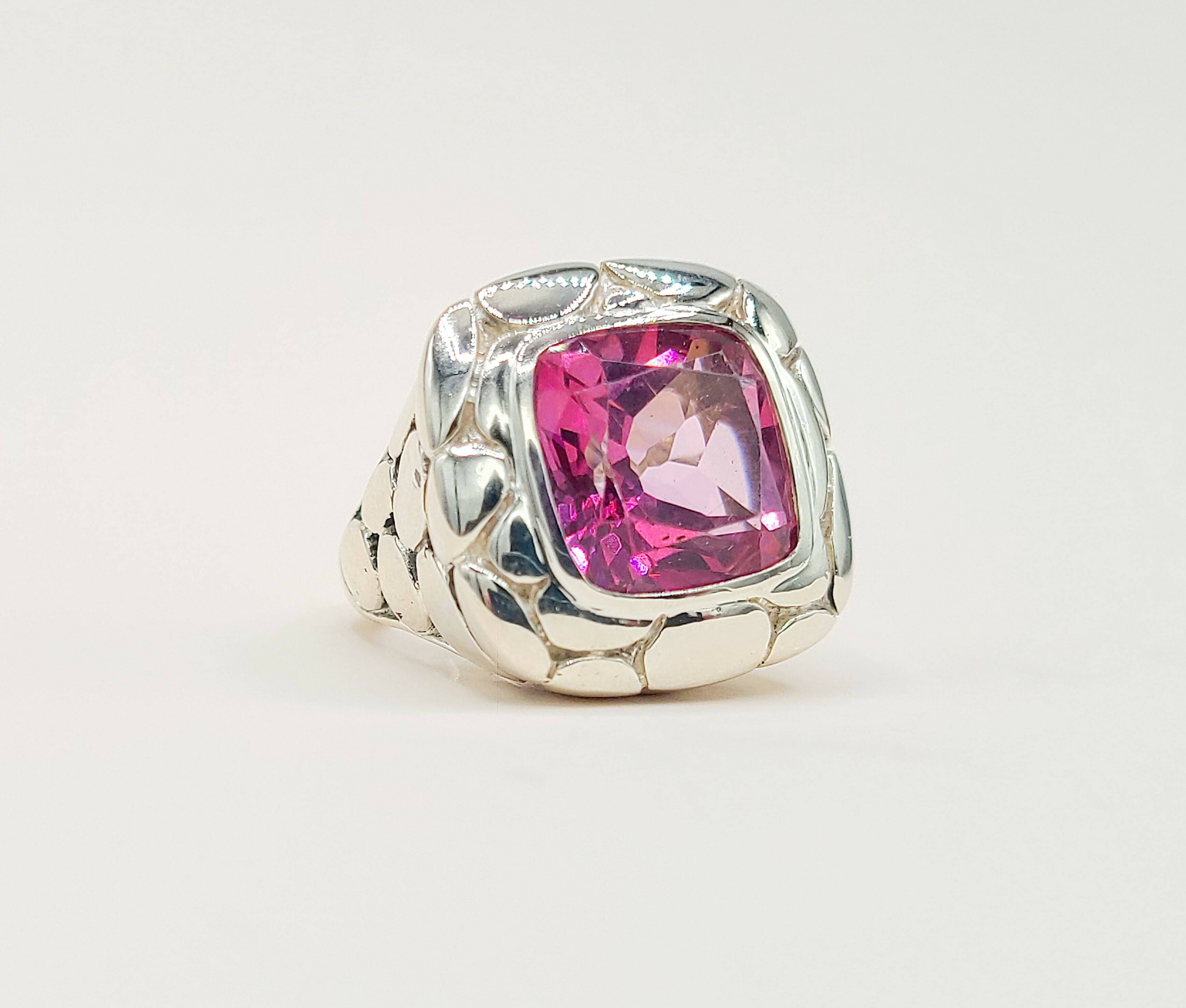 John Hardy Pebble Ring Large Pink Topaz、mySite、hinf8tx79