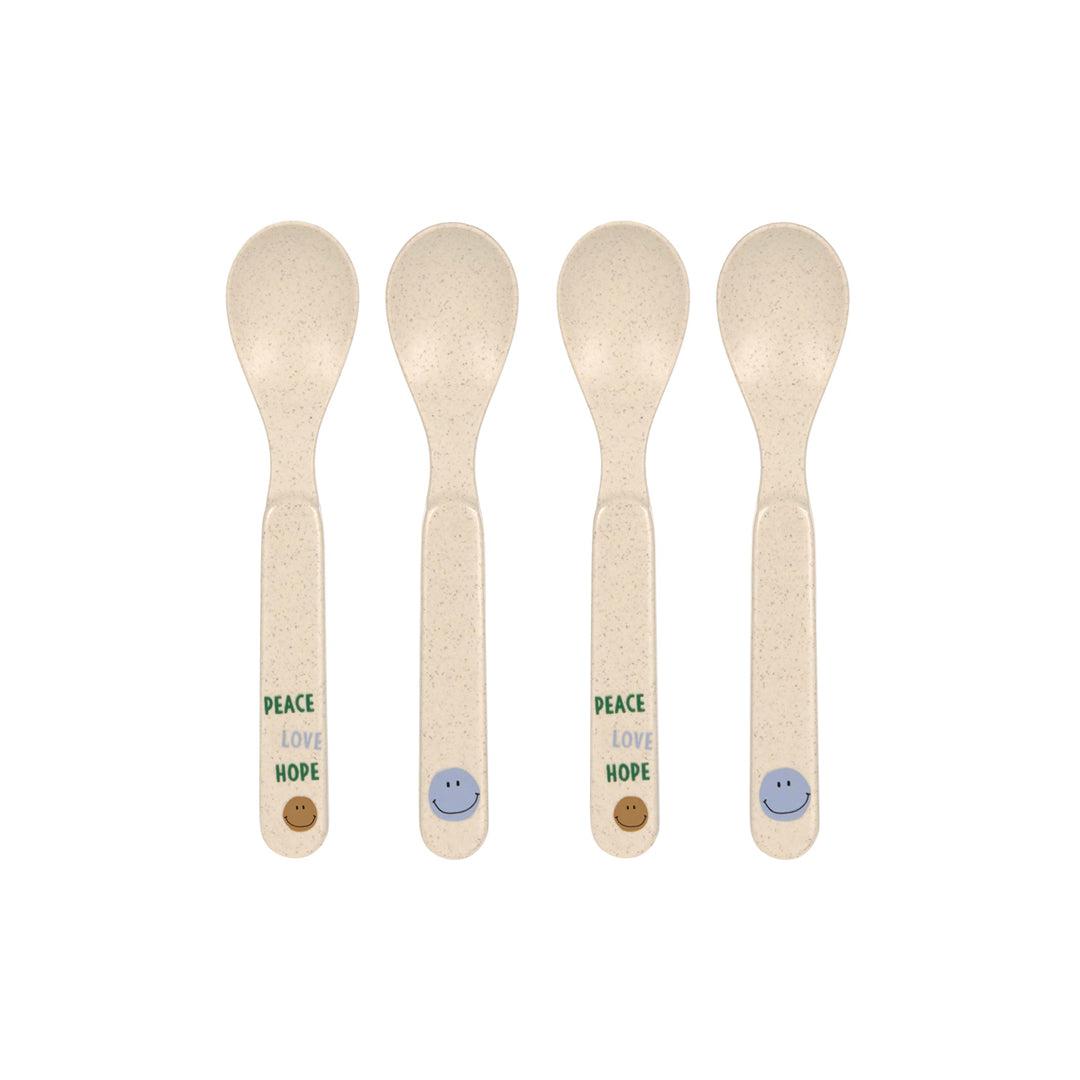  Lassig Cellulose Spoon Set - Happy Rascals - Sky Blue - Smile、mySite、merchandisen