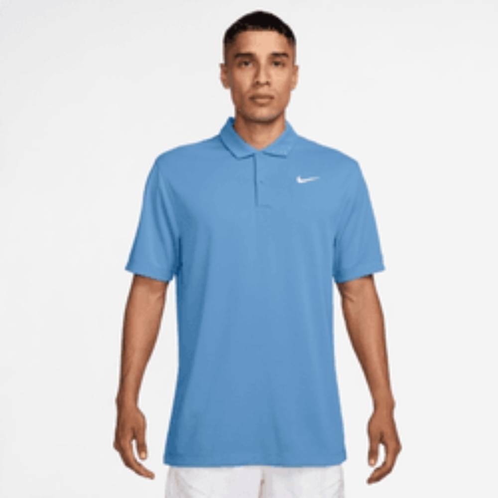 Nike Men's Dri-FIT Victory Solid Polo (Blue Beyond/White)