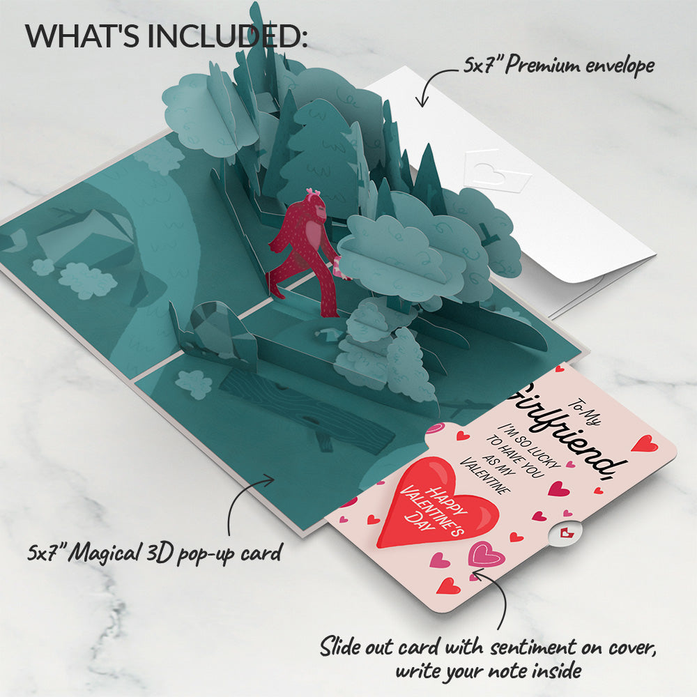 Searching for a Valentine Like You Bigfoot Valentine Pop-Up Card and Sentiment Set for Girlfriend、mySite、solidvoid