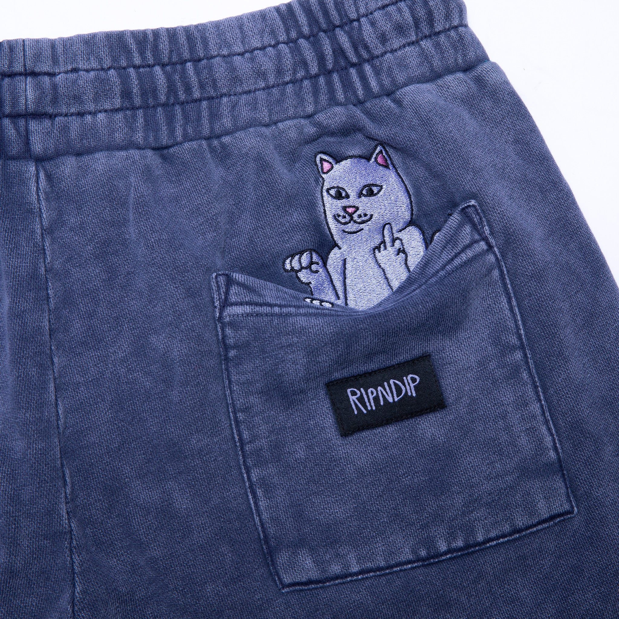  Peek A Nermal Sweatshorts (Navy Acid Wash)、mySite、merchandisen