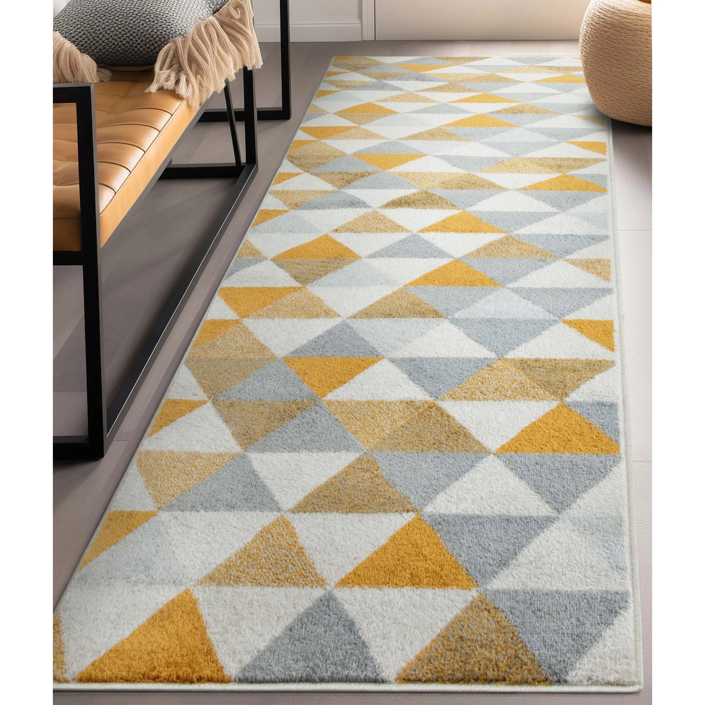 Alvin Gold Modern Geometric Rug、mySite、gigharbornorthrealestate