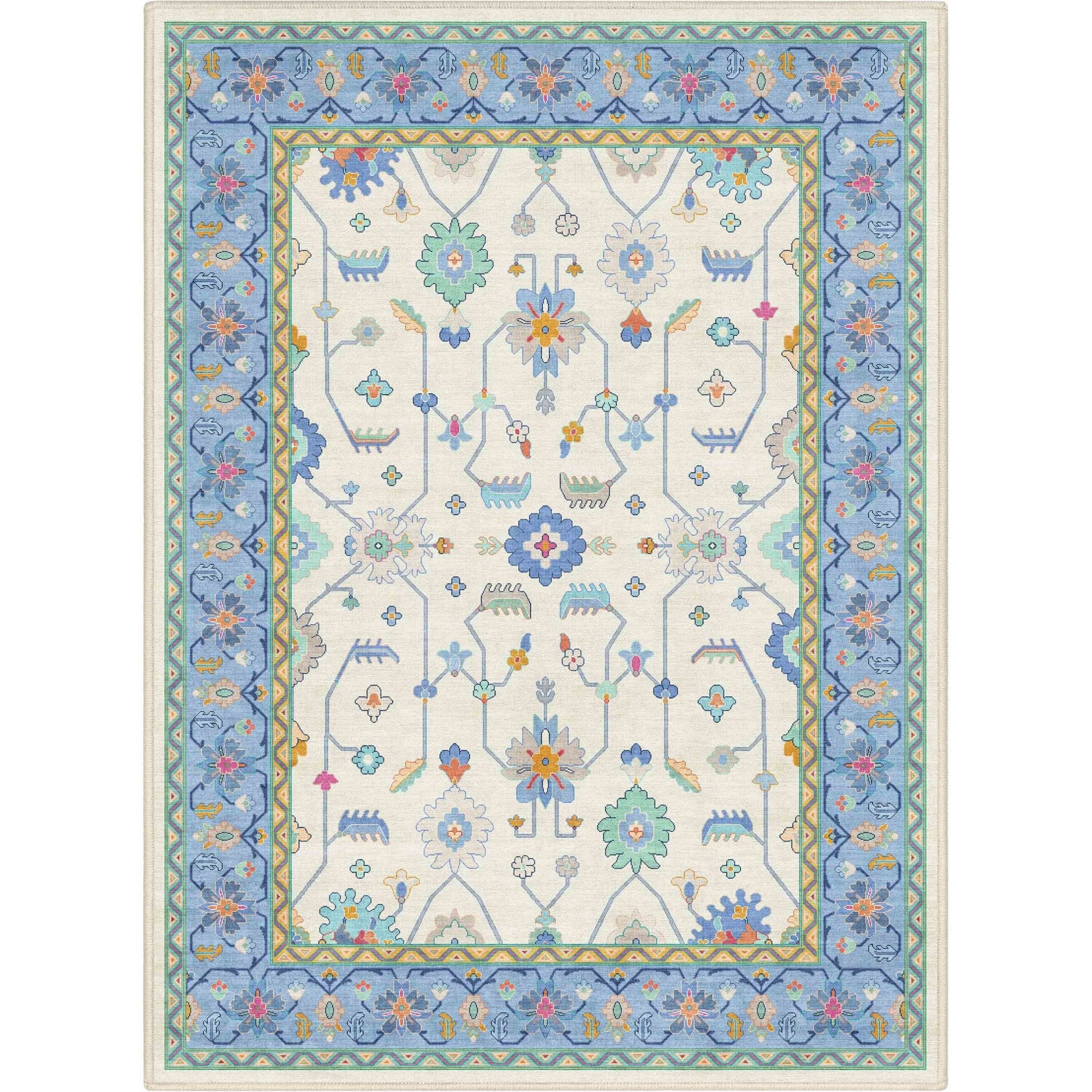 Antalya Modern Vintage Boho Rug for Living Room Bedroom Dining Room ,Easy Clean、mySite、gigharbornorthrealestate