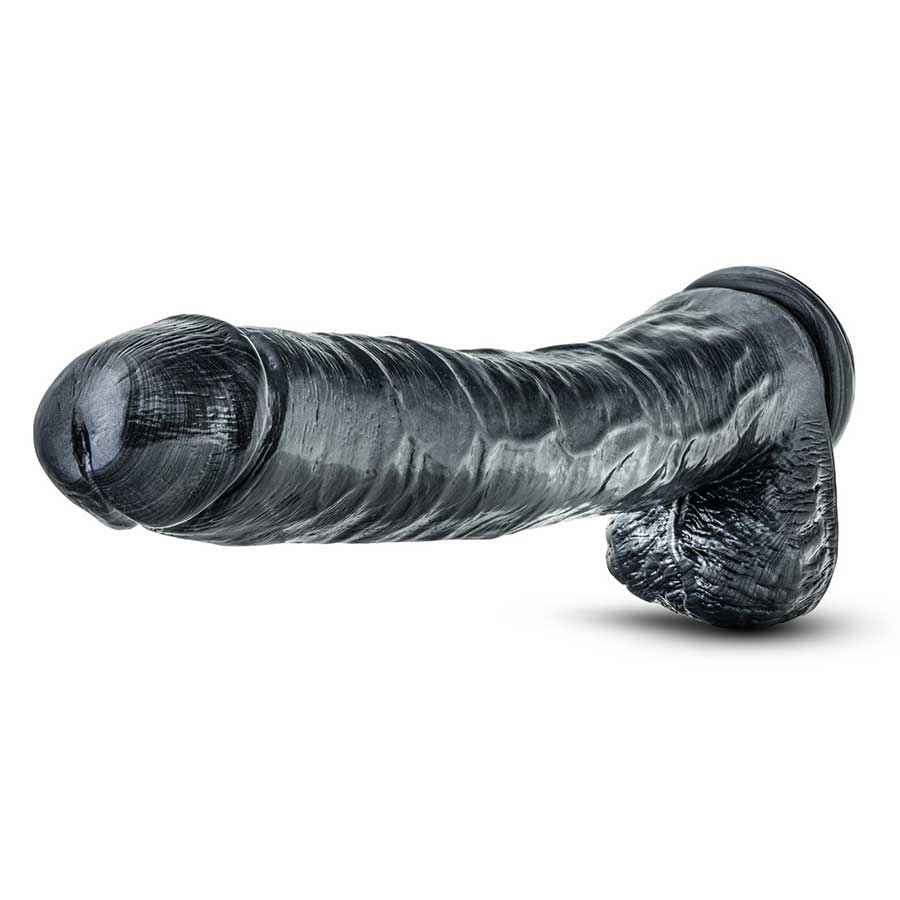 Jet Dark Steel 14 Inch Carbon Metallic Anal Dildo with Balls by Blush Novelties、mySite、bottomscart