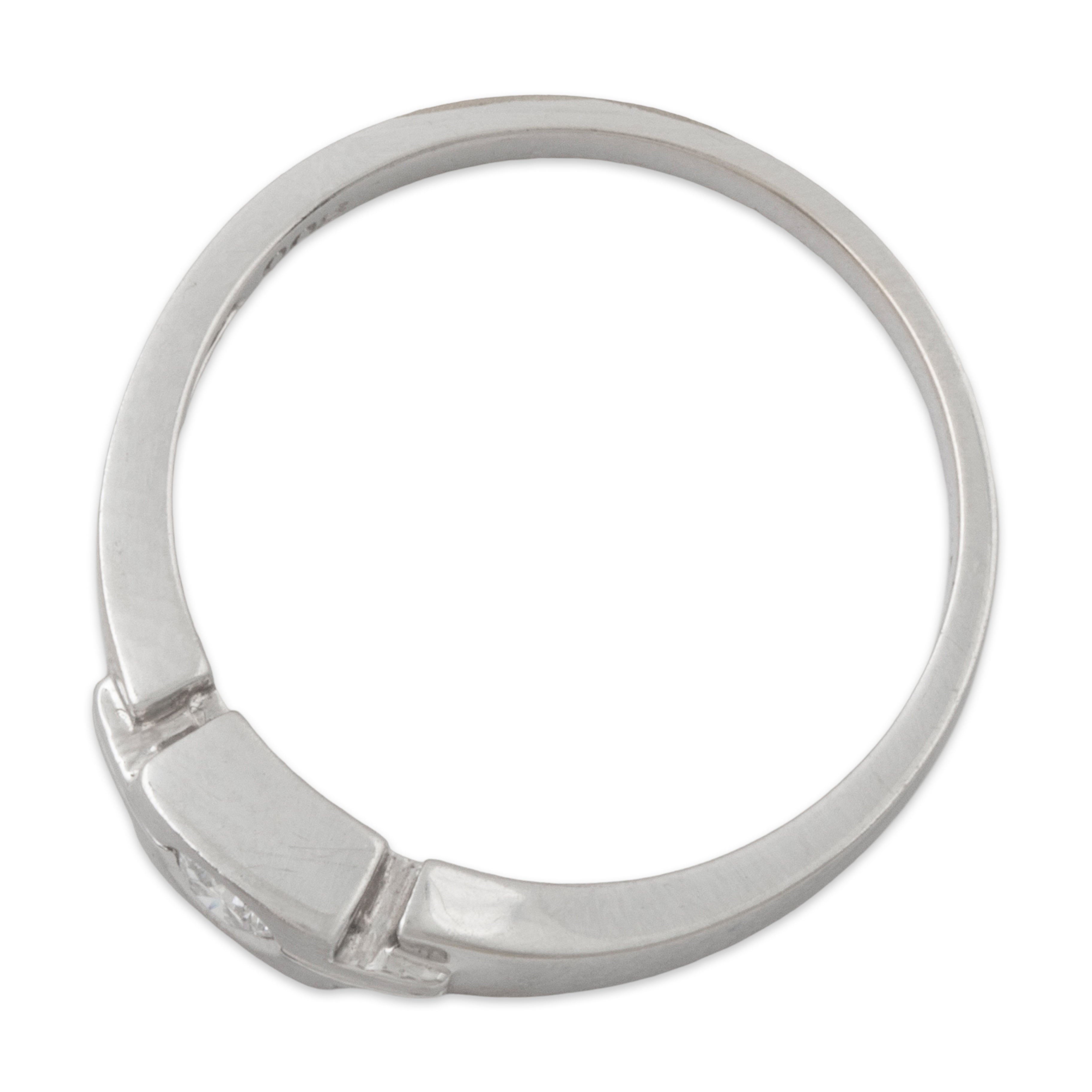 Vintage 18k White Gold Diamond Geometric Modernist Ring 5.50、mySite、hinf8tx79